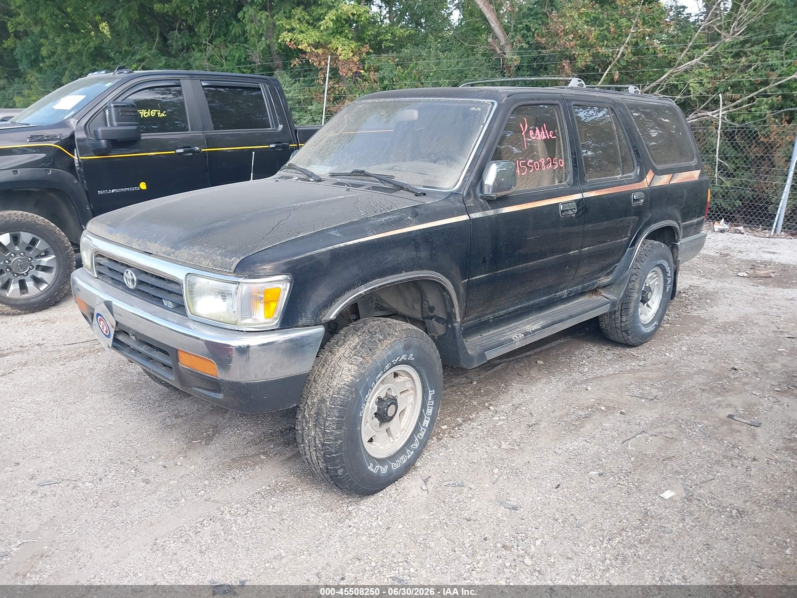 1994 Toyota 4runner Vn39 Sr5 Black vin: JT3VN39W2R8064365