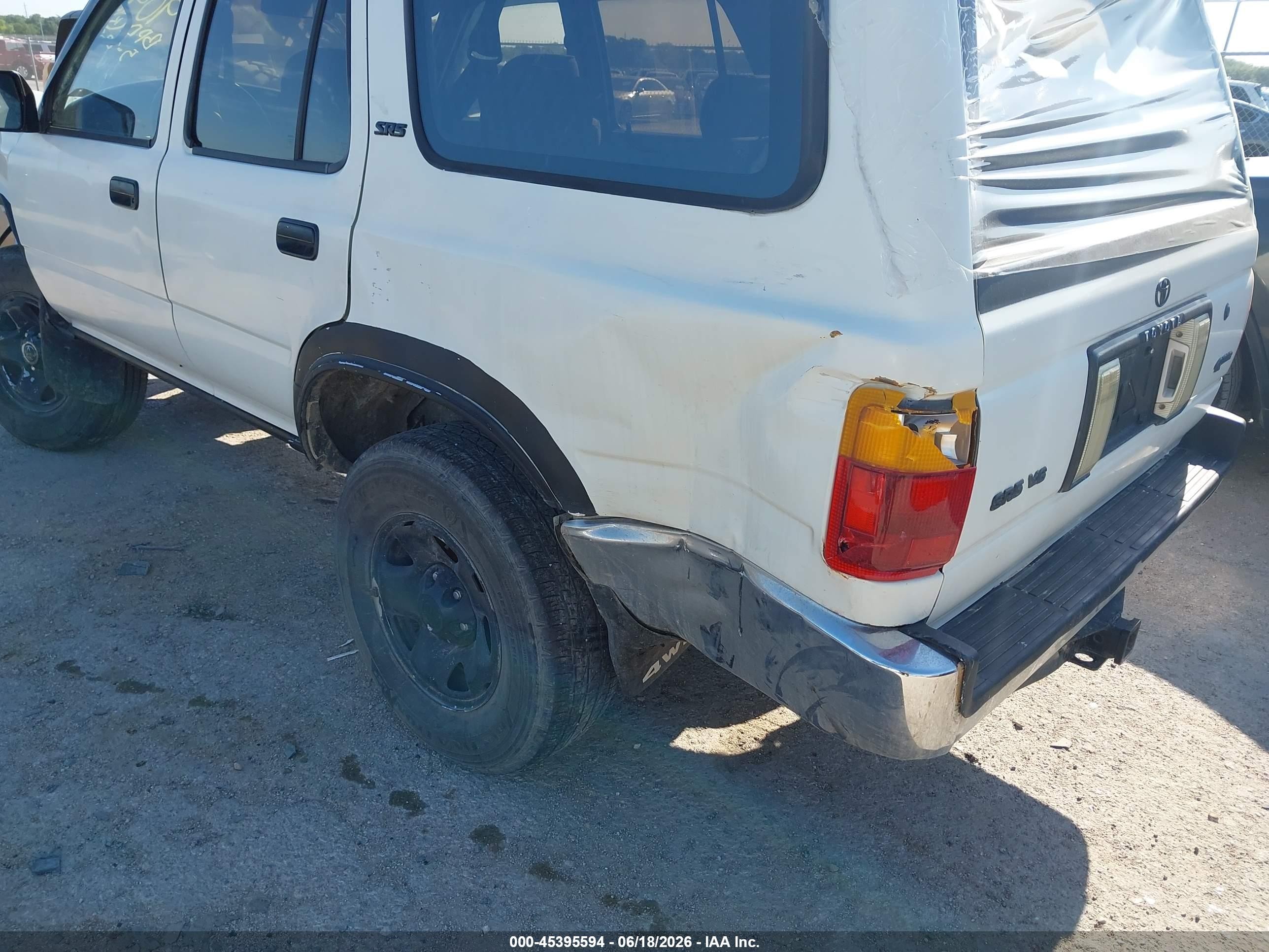 1993 Toyota 4runner Vn39 Sr5 White vin: JT3VN39W3P0122656