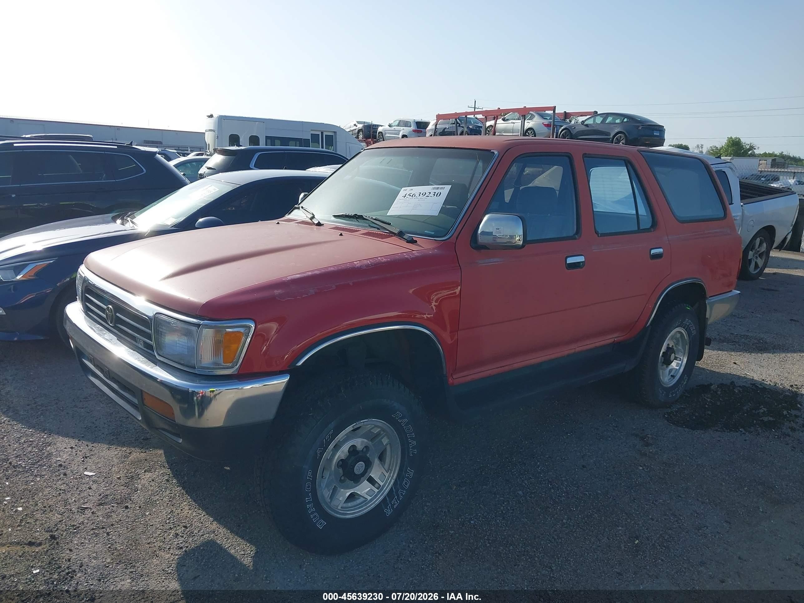 1995 Toyota 4runner Vn39 Sr5 Red vin: JT3VN39W5S0215350
