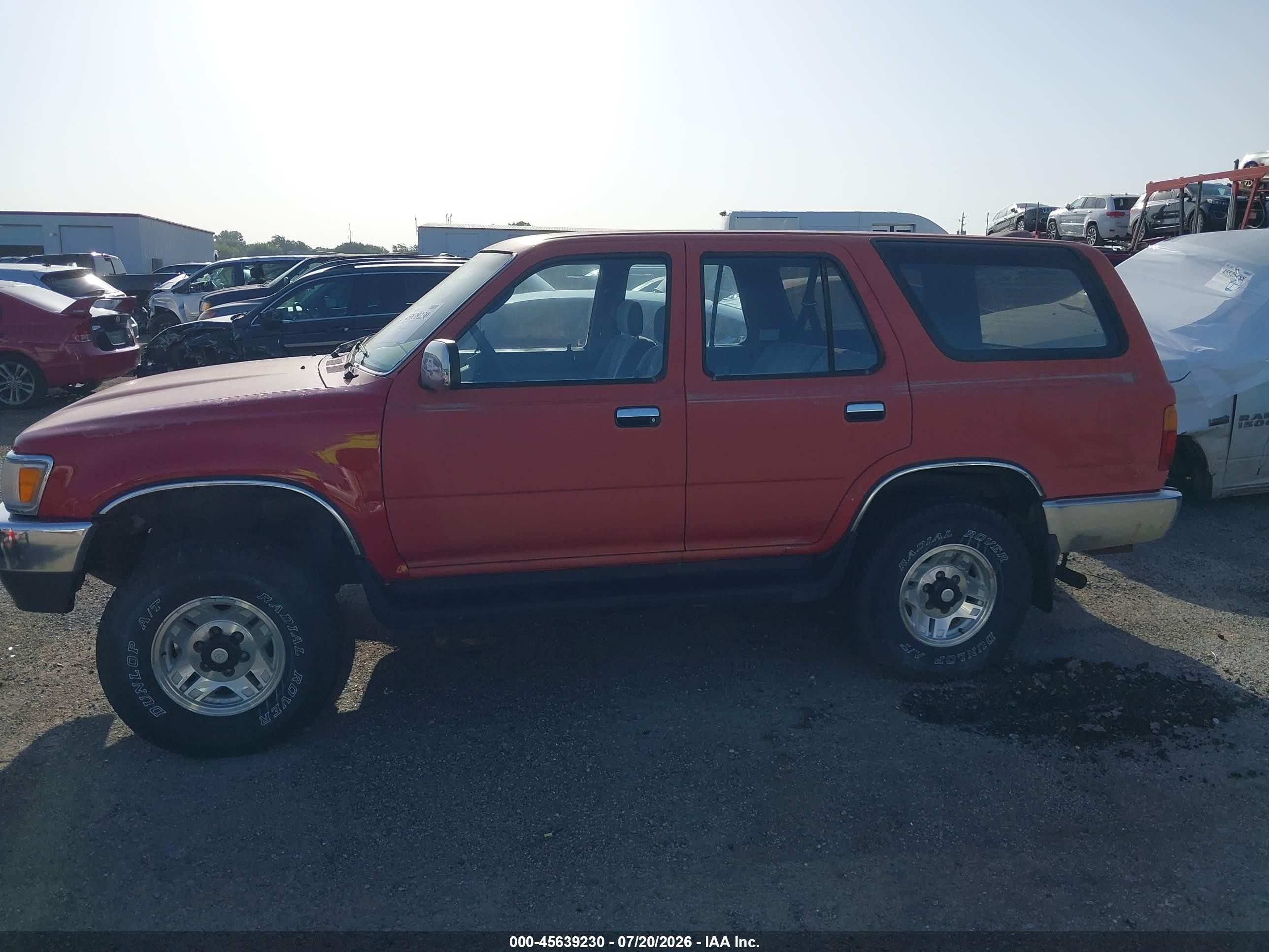 1995 Toyota 4runner Vn39 Sr5 Red vin: JT3VN39W5S0215350
