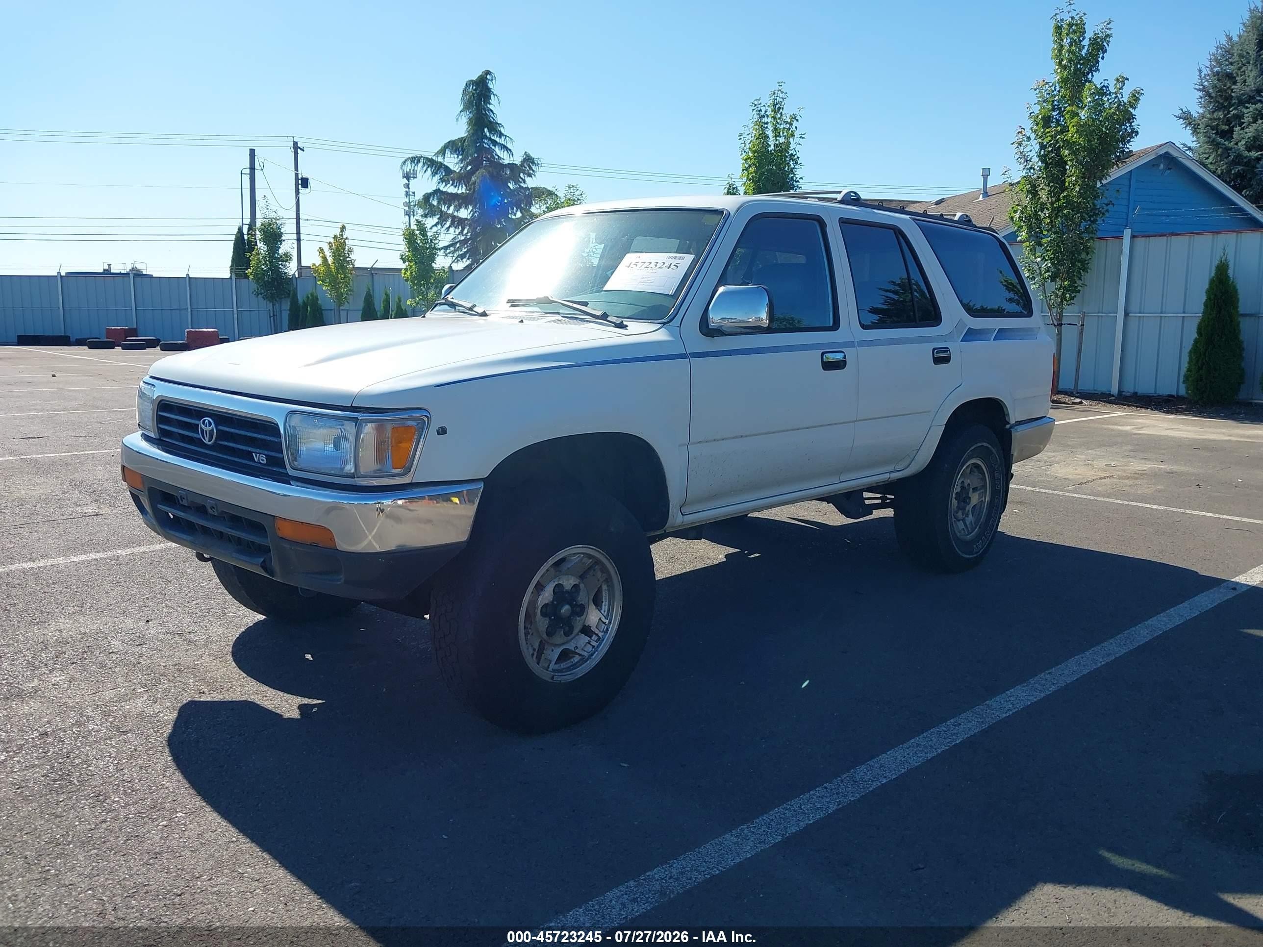 1993 Toyota 4runner Vn39 Sr5 White vin: JT3VN39W6P0102479