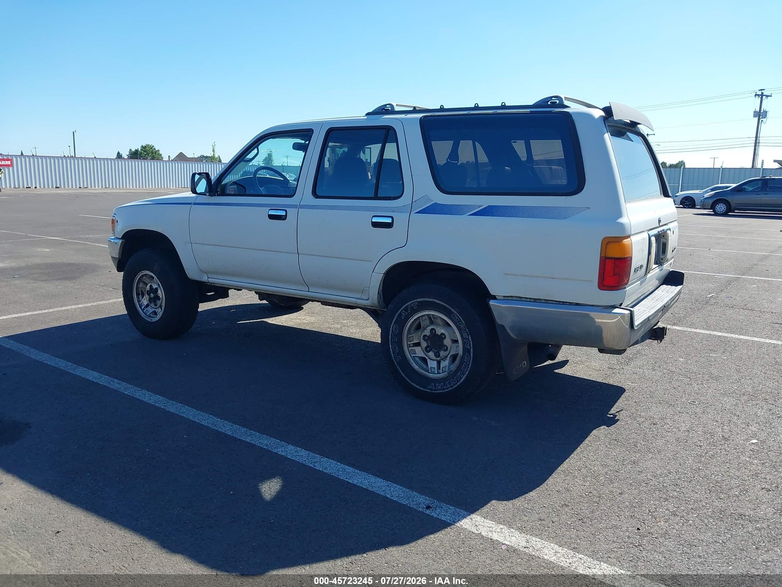 1993 Toyota 4runner Vn39 Sr5 White vin: JT3VN39W6P0102479