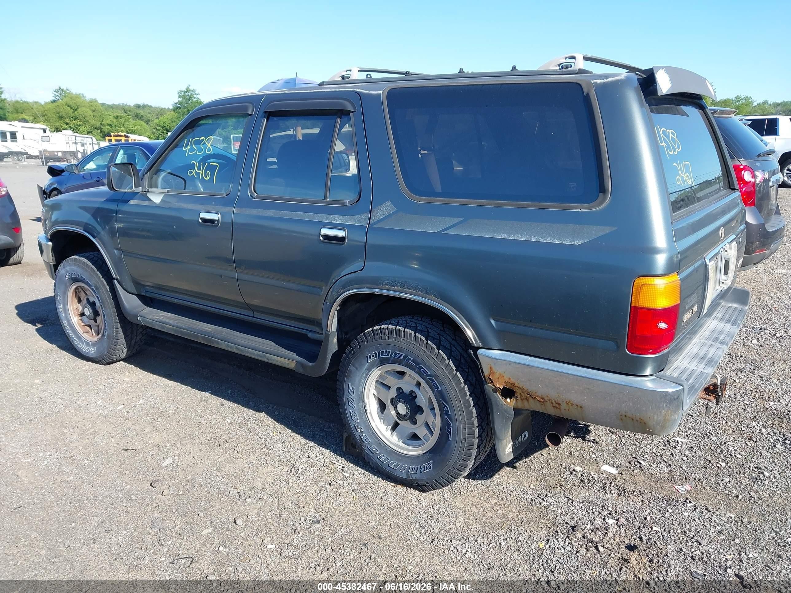 1993 Toyota 4runner Vn39 Sr5 Gray vin: JT3VN39W6P0125972