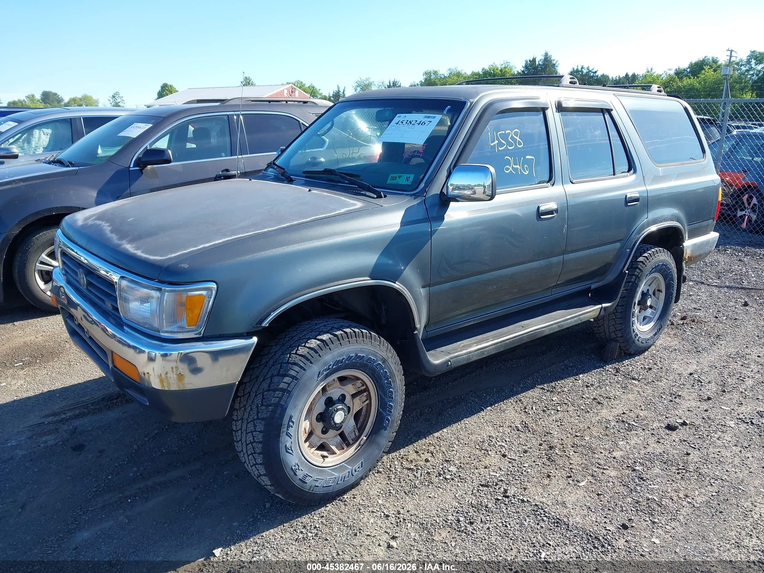 1993 Toyota 4runner Vn39 Sr5 Gray vin: JT3VN39W6P0125972