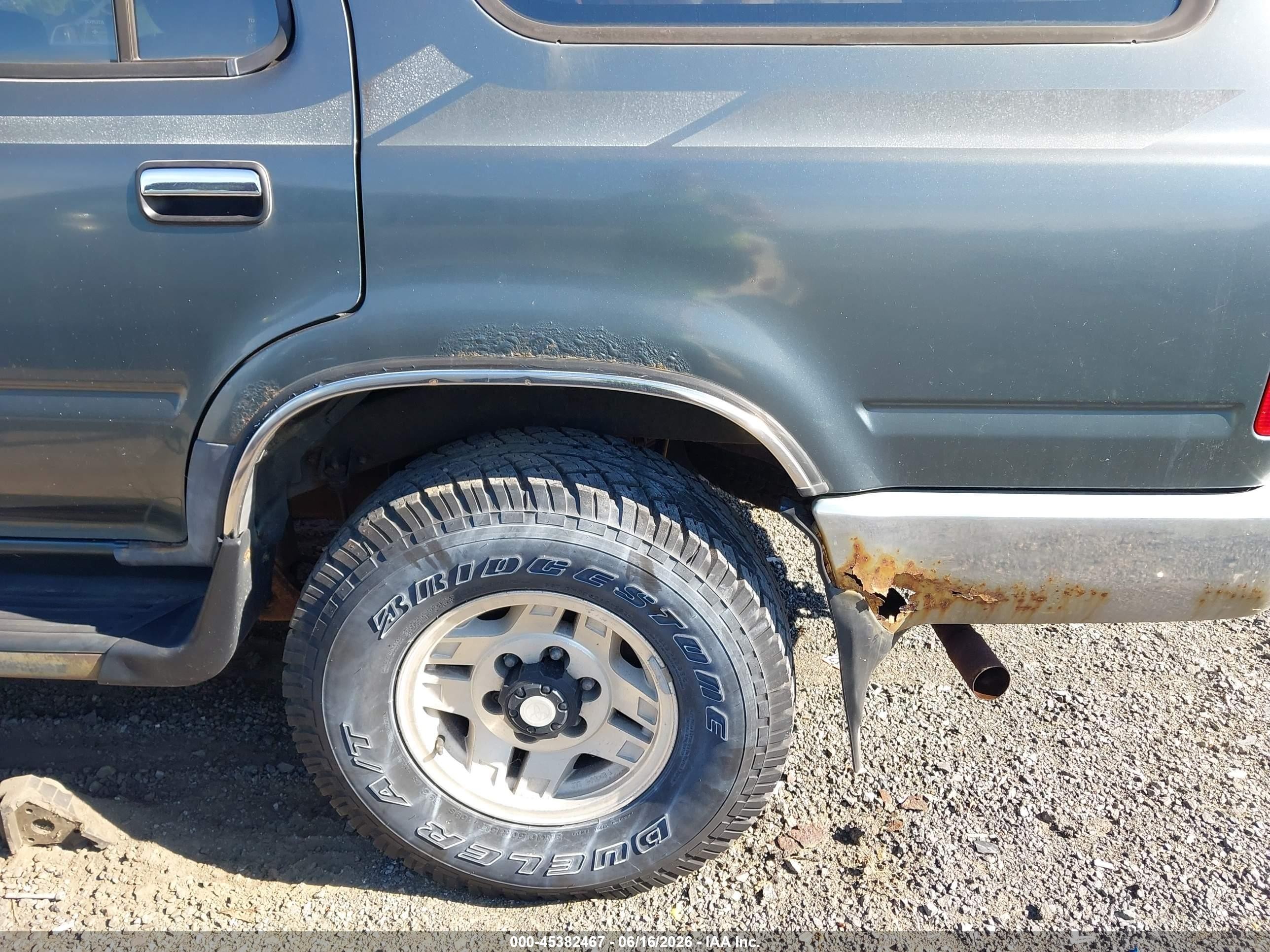 1993 Toyota 4runner Vn39 Sr5 Gray vin: JT3VN39W6P0125972