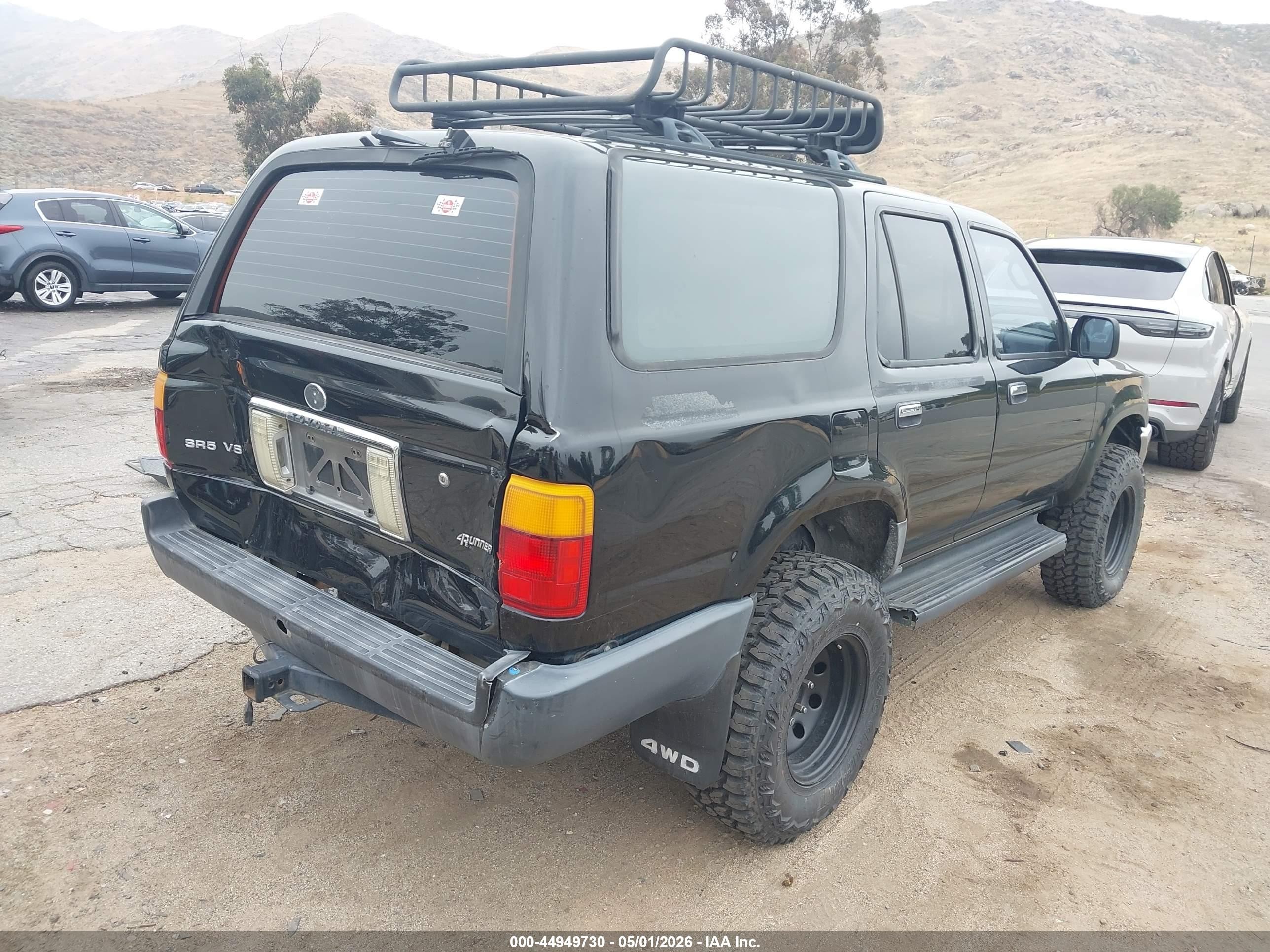 1993 Toyota 4runner Vn39 Sr5 Black vin: JT3VN39W6P0128158