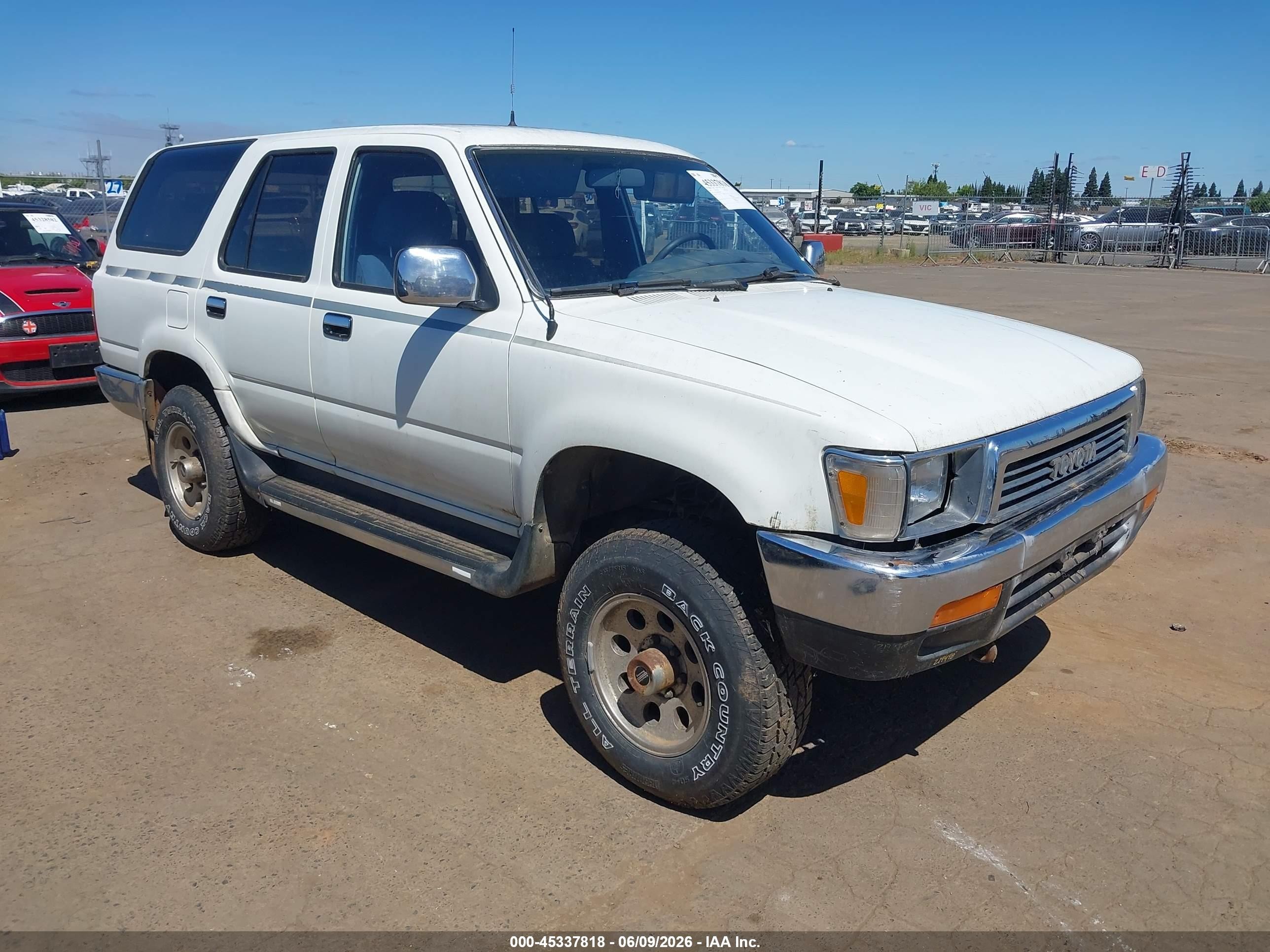 1991 Toyota 4runner Vn39 Sr5 White vin: JT3VN39W8M8013798