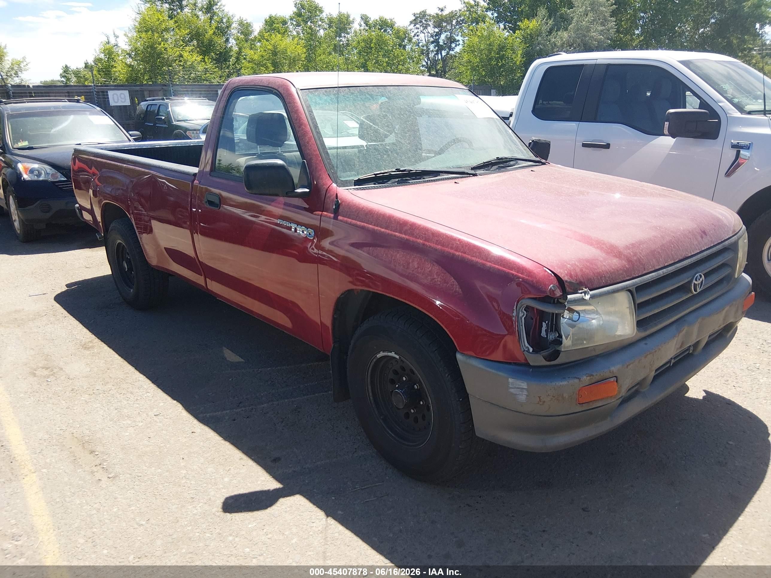 1996 Toyota T100 Red vin: JT4JM11D5T0010236