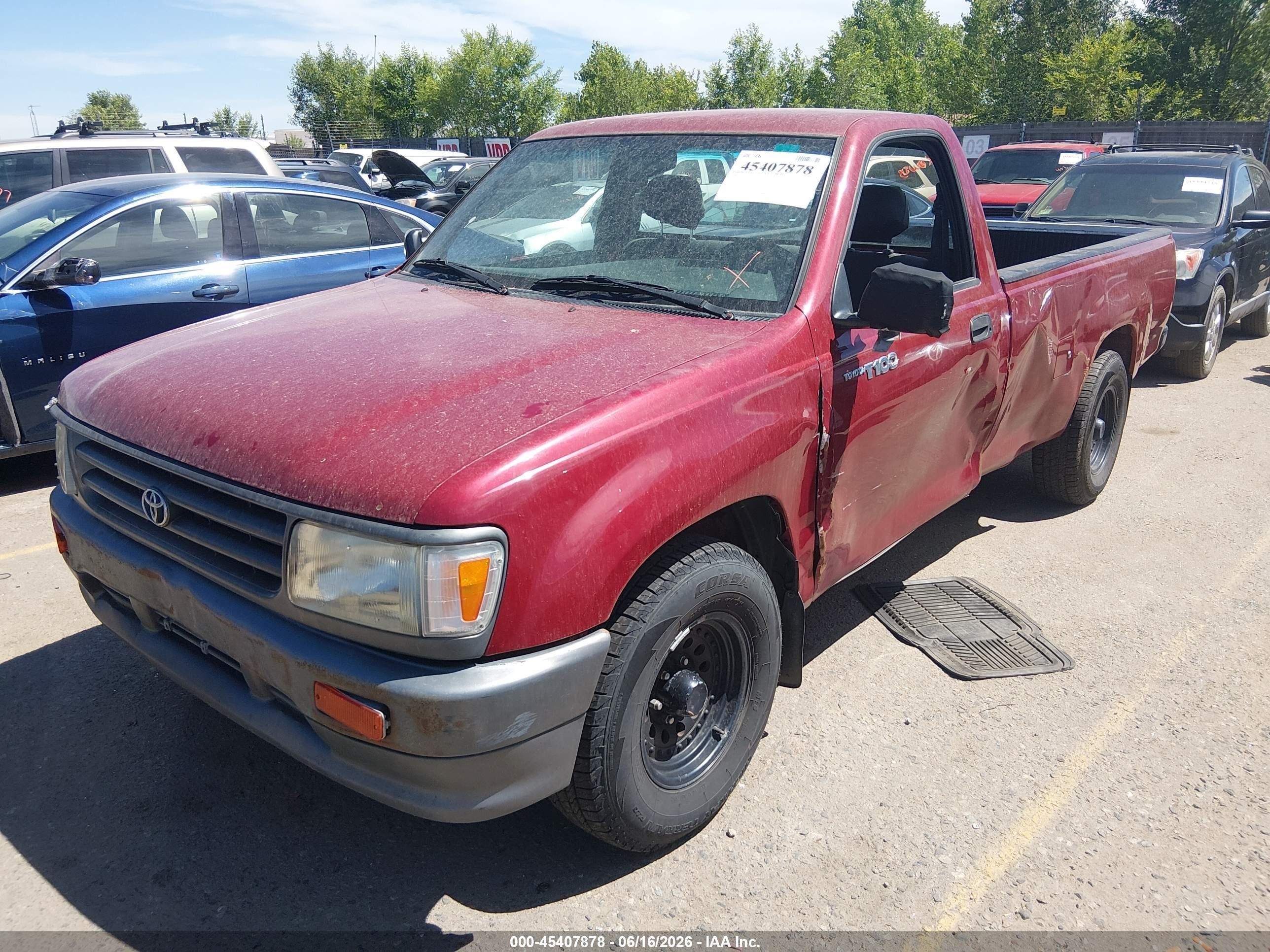 1996 Toyota T100 Red vin: JT4JM11D5T0010236