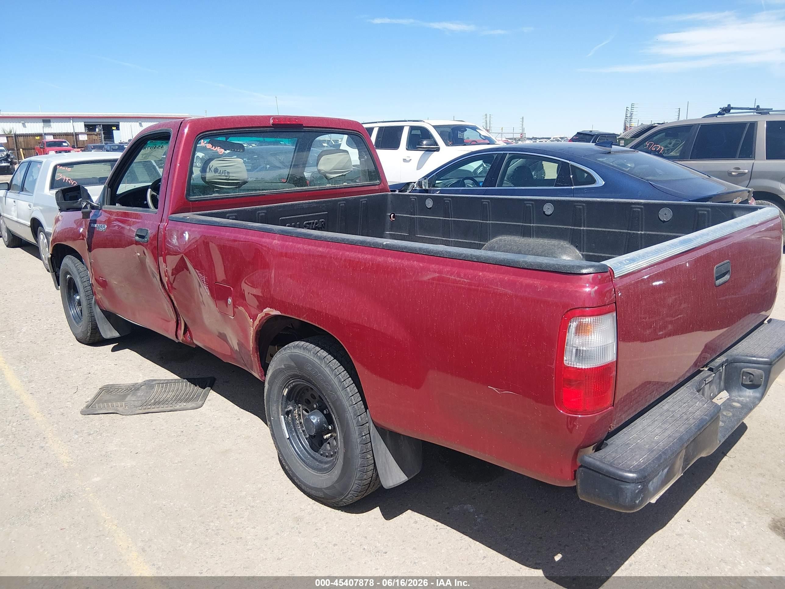 1996 Toyota T100 Red vin: JT4JM11D5T0010236