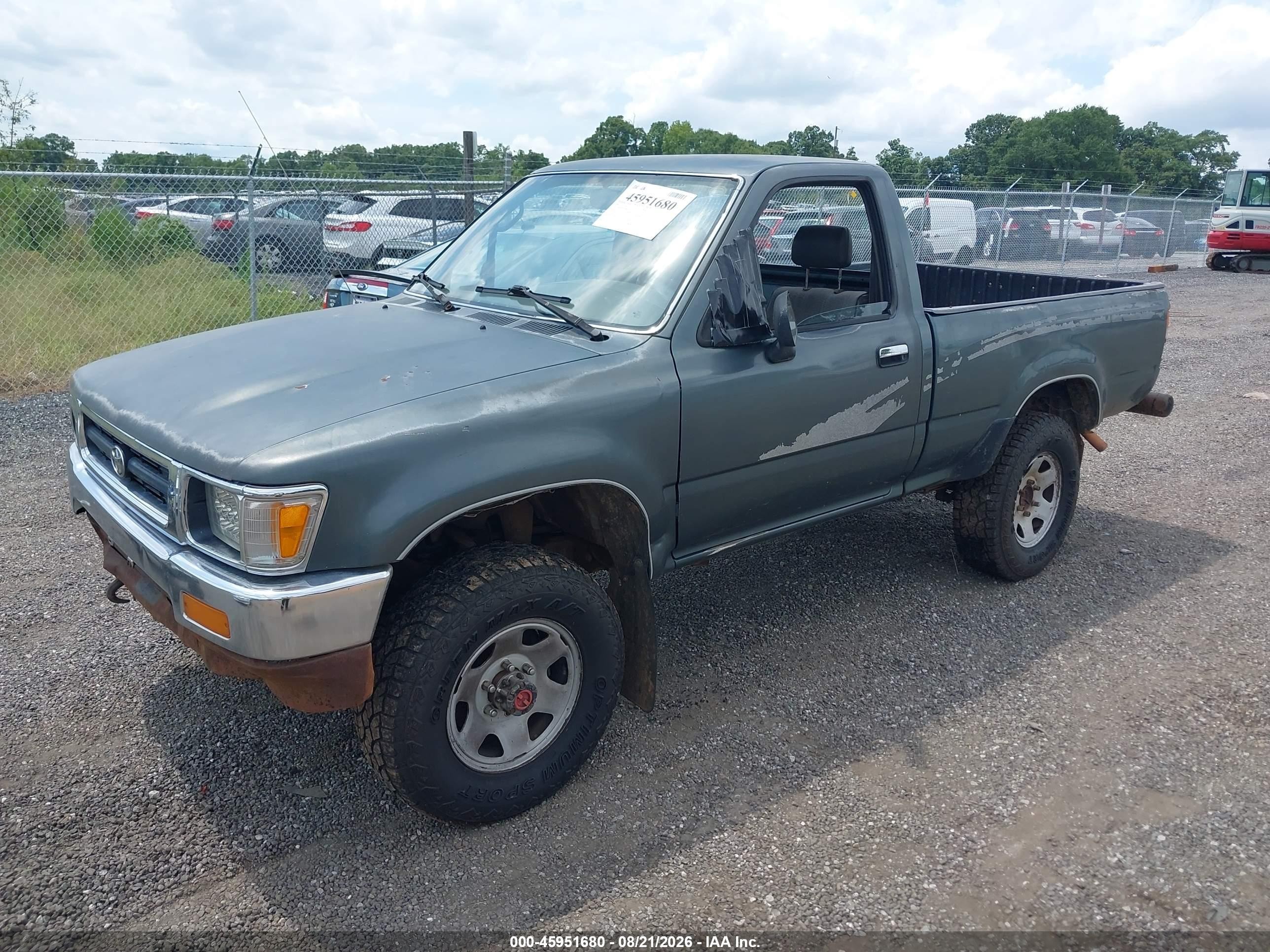 1993 Toyota Pickup 1/2 Ton Shrt Wheelbase/dx Green vin: JT4RN01P3P7058674