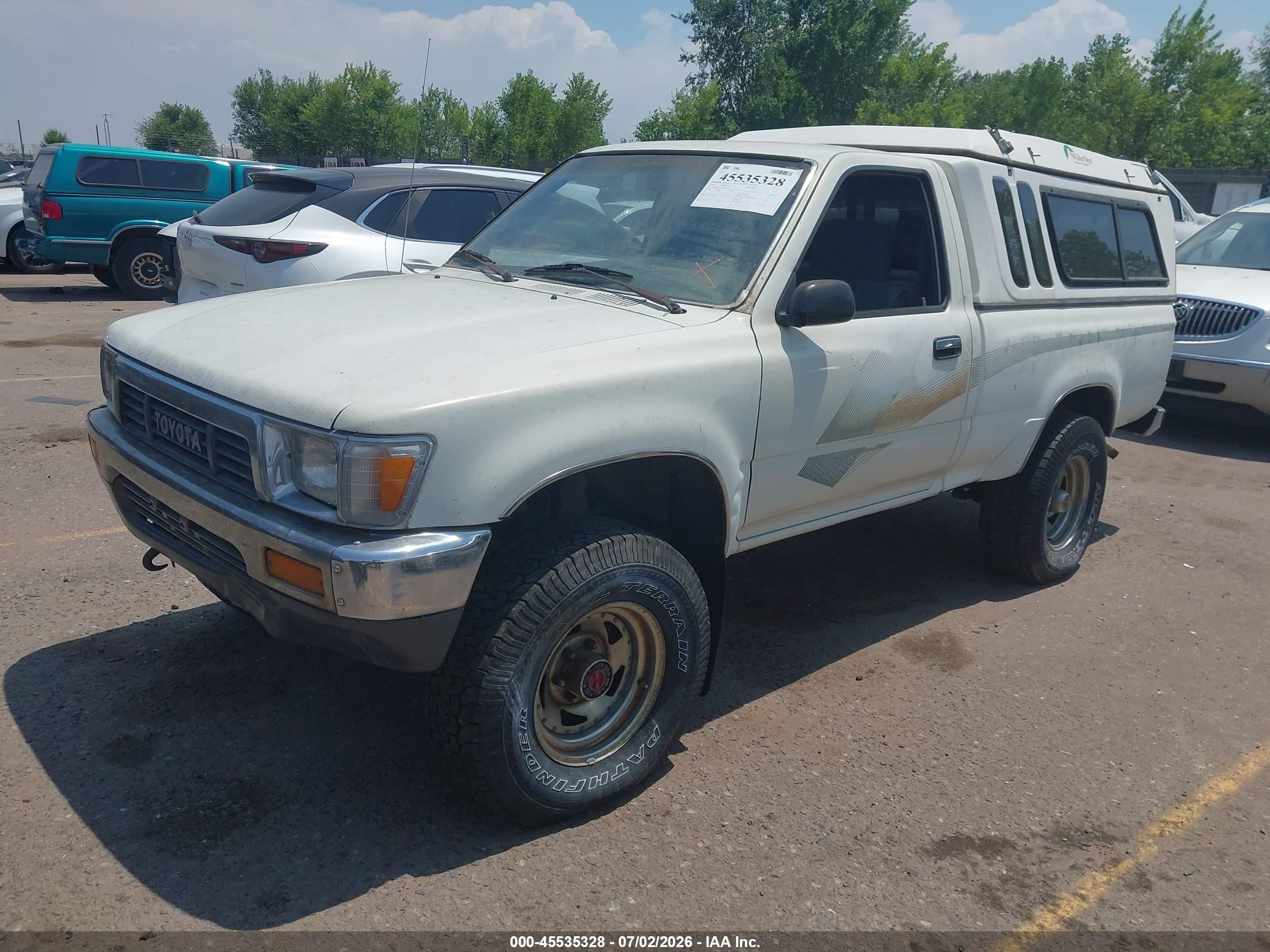 1989 Toyota Pickup 1/2 Ton Sht Wheelbase Dlx White vin: JT4RN01P4K4013334