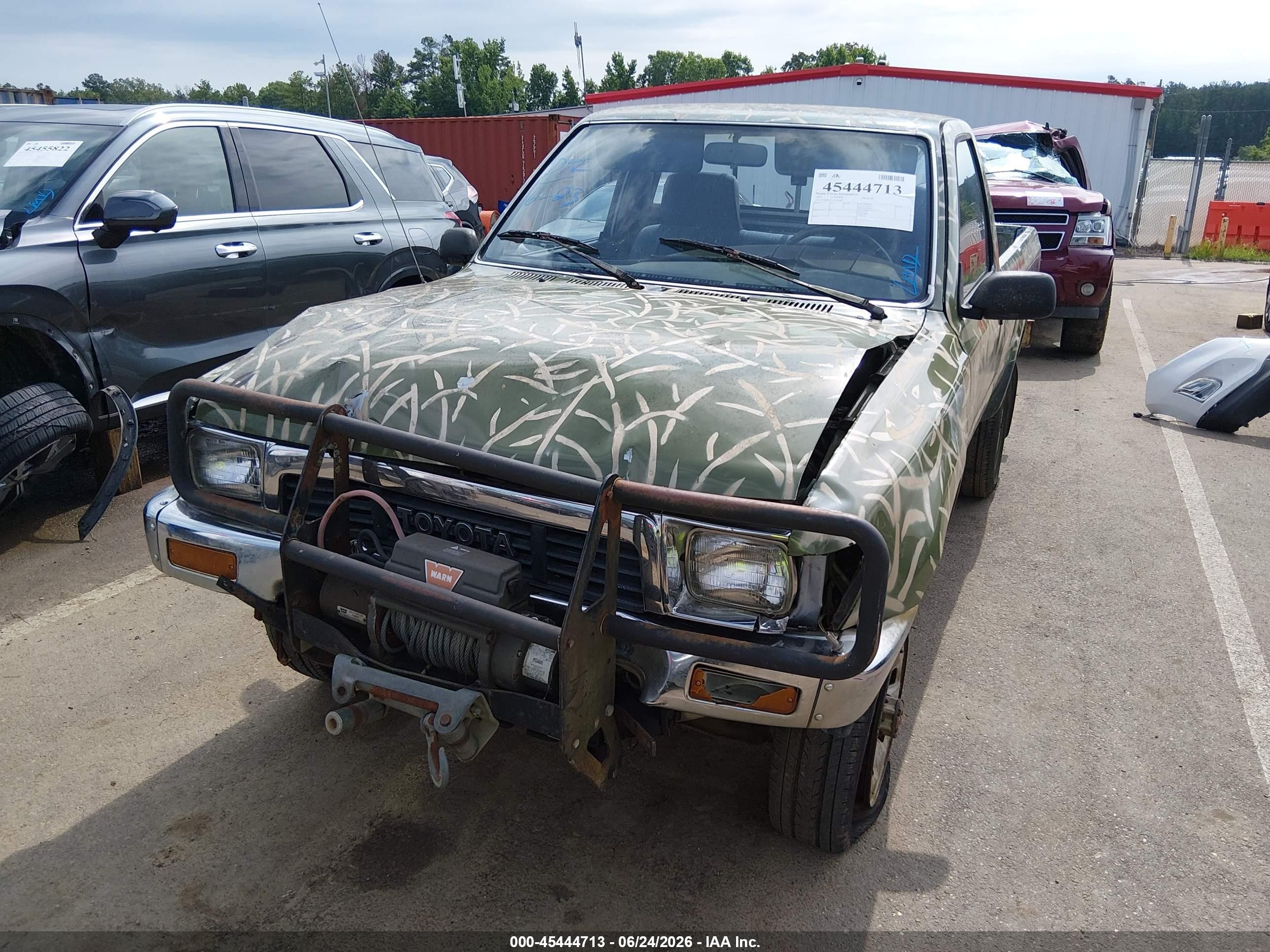 1991 Toyota Pickup 1/2 Ton Sht Wheelbase Dlx Green vin: JT4RN01P4M0024568