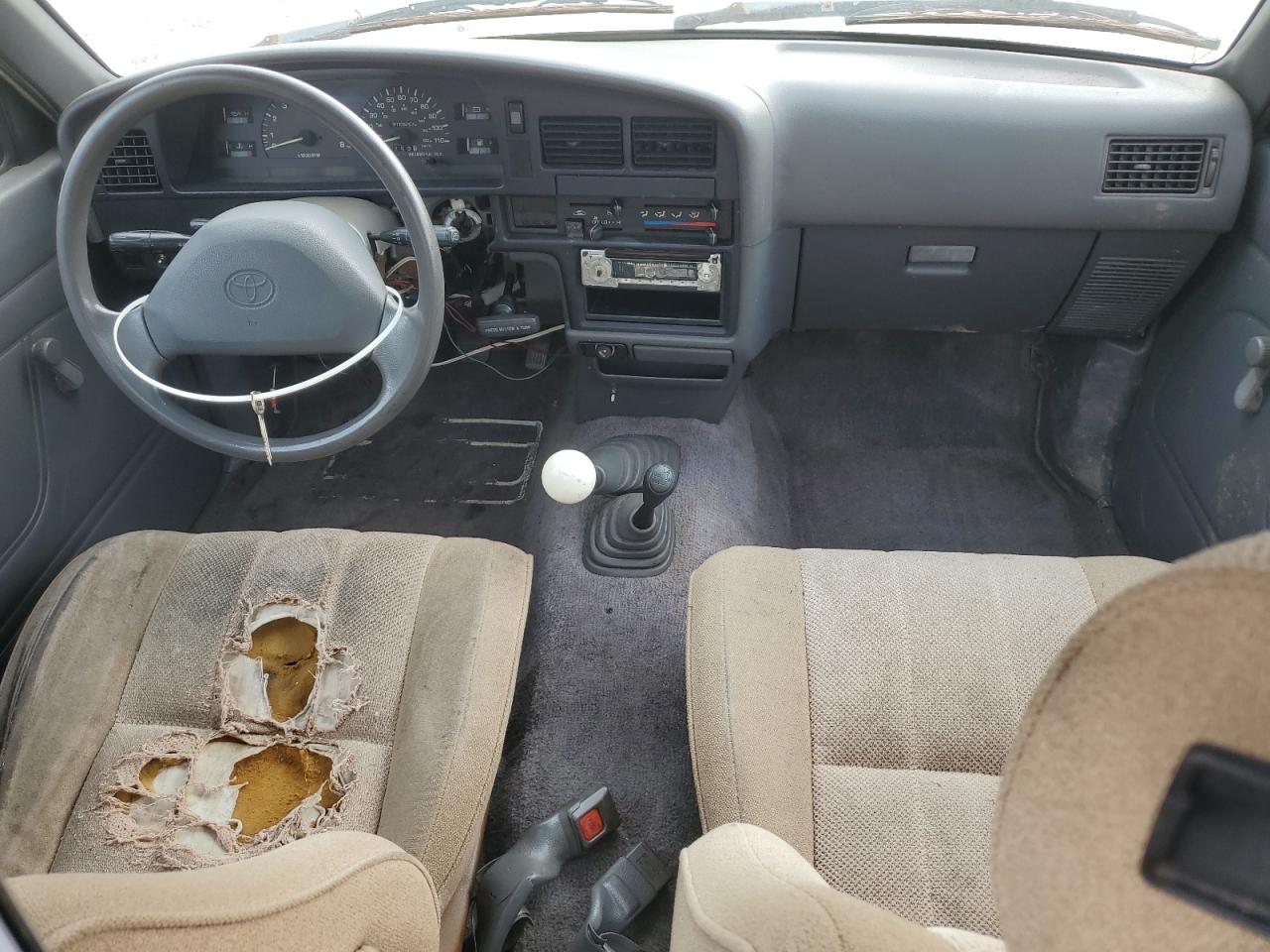 1995 Toyota Pickup 1/2 Ton Short Wheelbase Dx White vin: JT4RN01P8S7072949