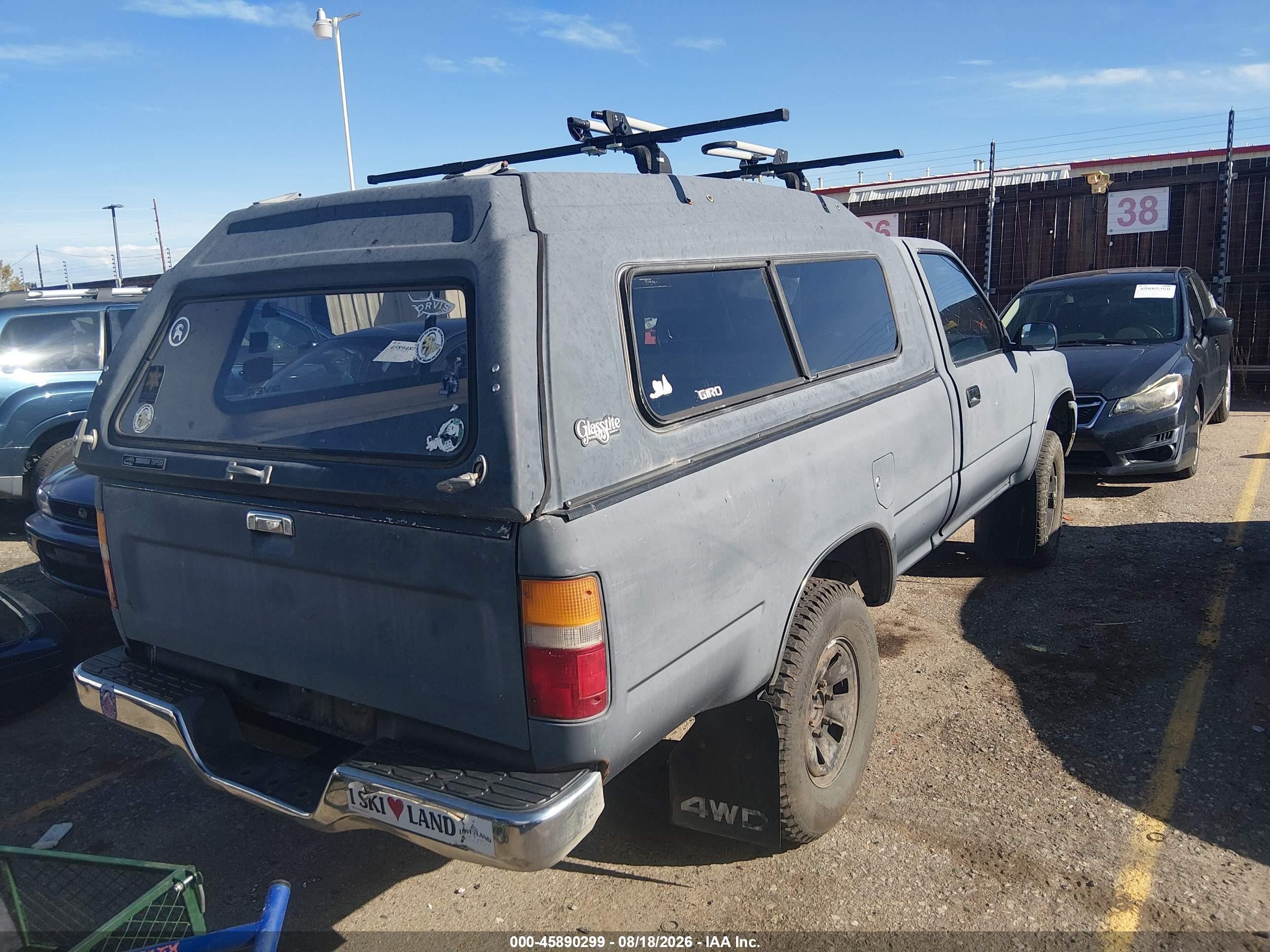 1989 Toyota Pickup 1/2 Ton Lng Wheelbase Dlx Black vin: JT4RN02P5K4000946