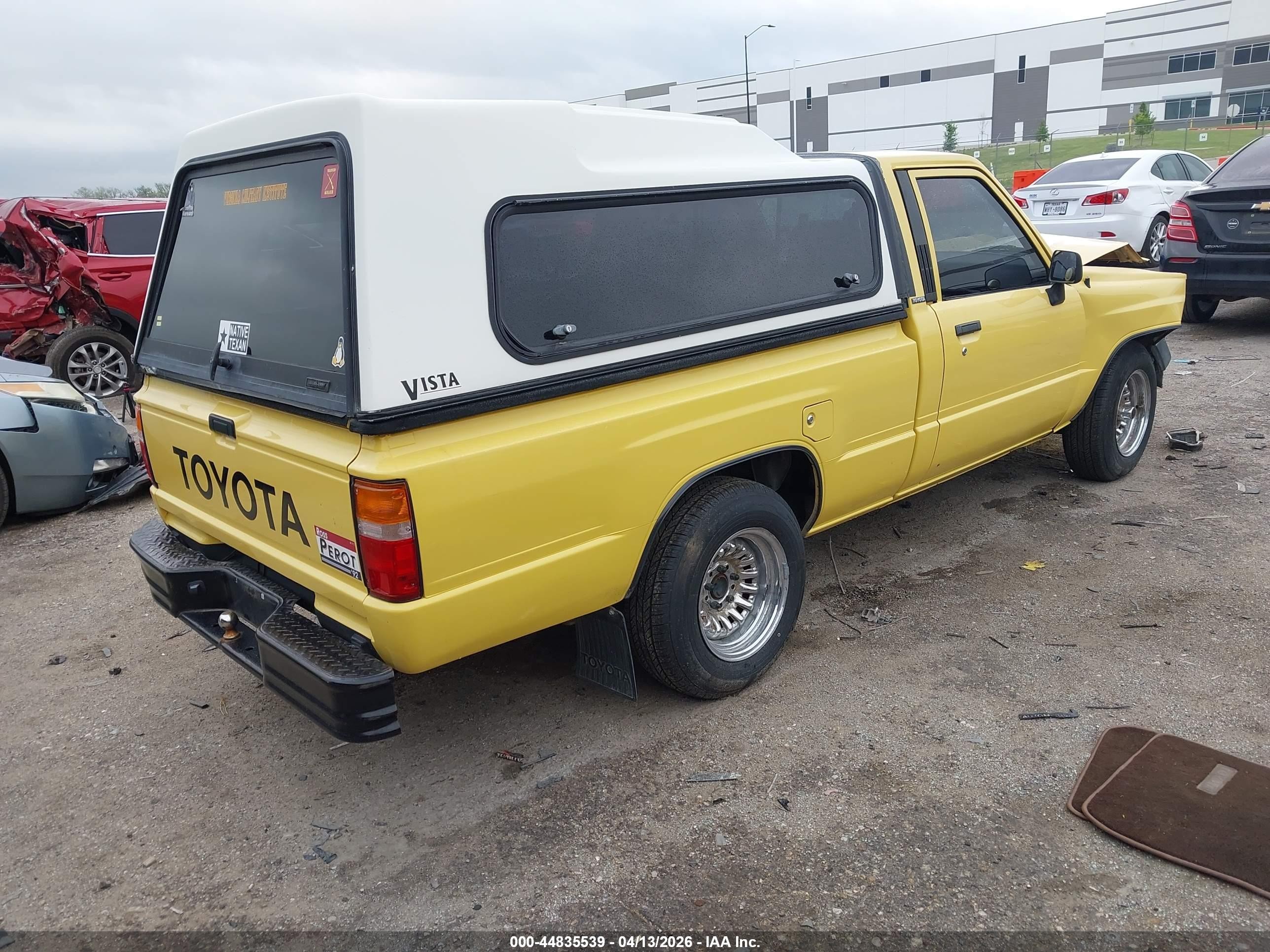 1986 Toyota Pickup 1/2 Ton Rn50 Yellow vin: JT4RN50R1G0175680