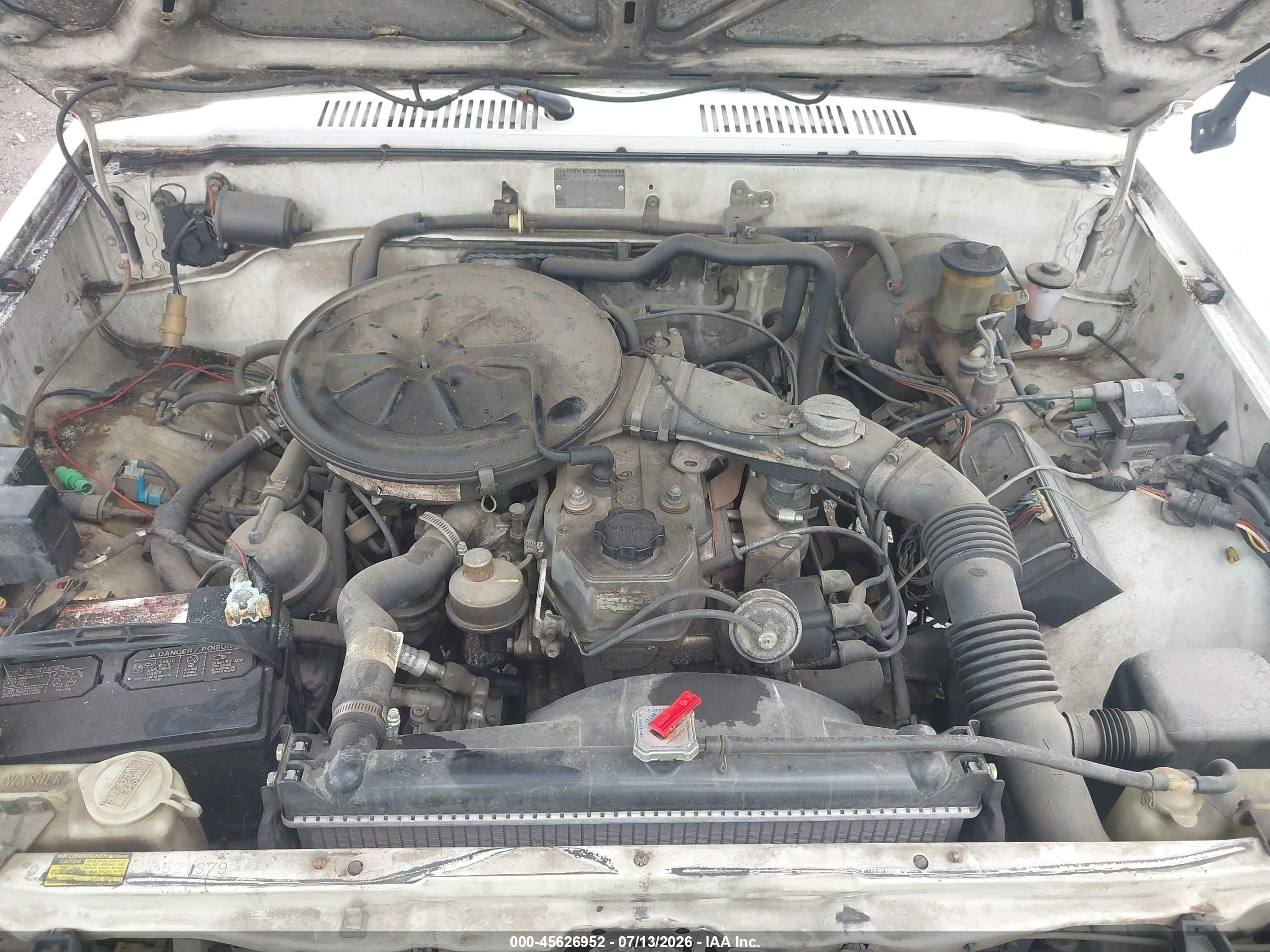 1985 Toyota Pickup 1/2 Ton Rn50 White vin: JT4RN50R3F0088989