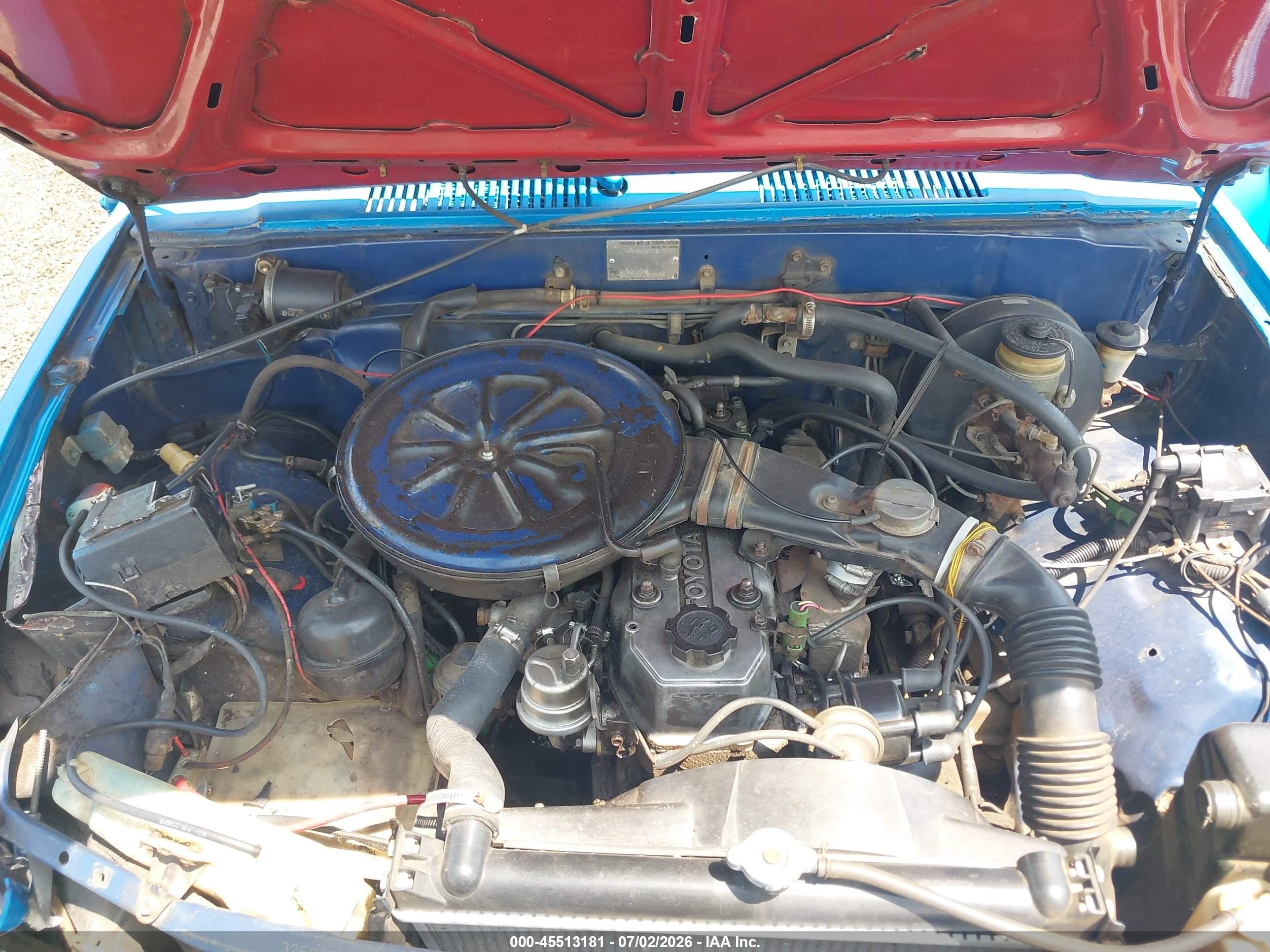 1986 Toyota Pickup 1/2 Ton Rn50 Blue vin: JT4RN50R3G0218853