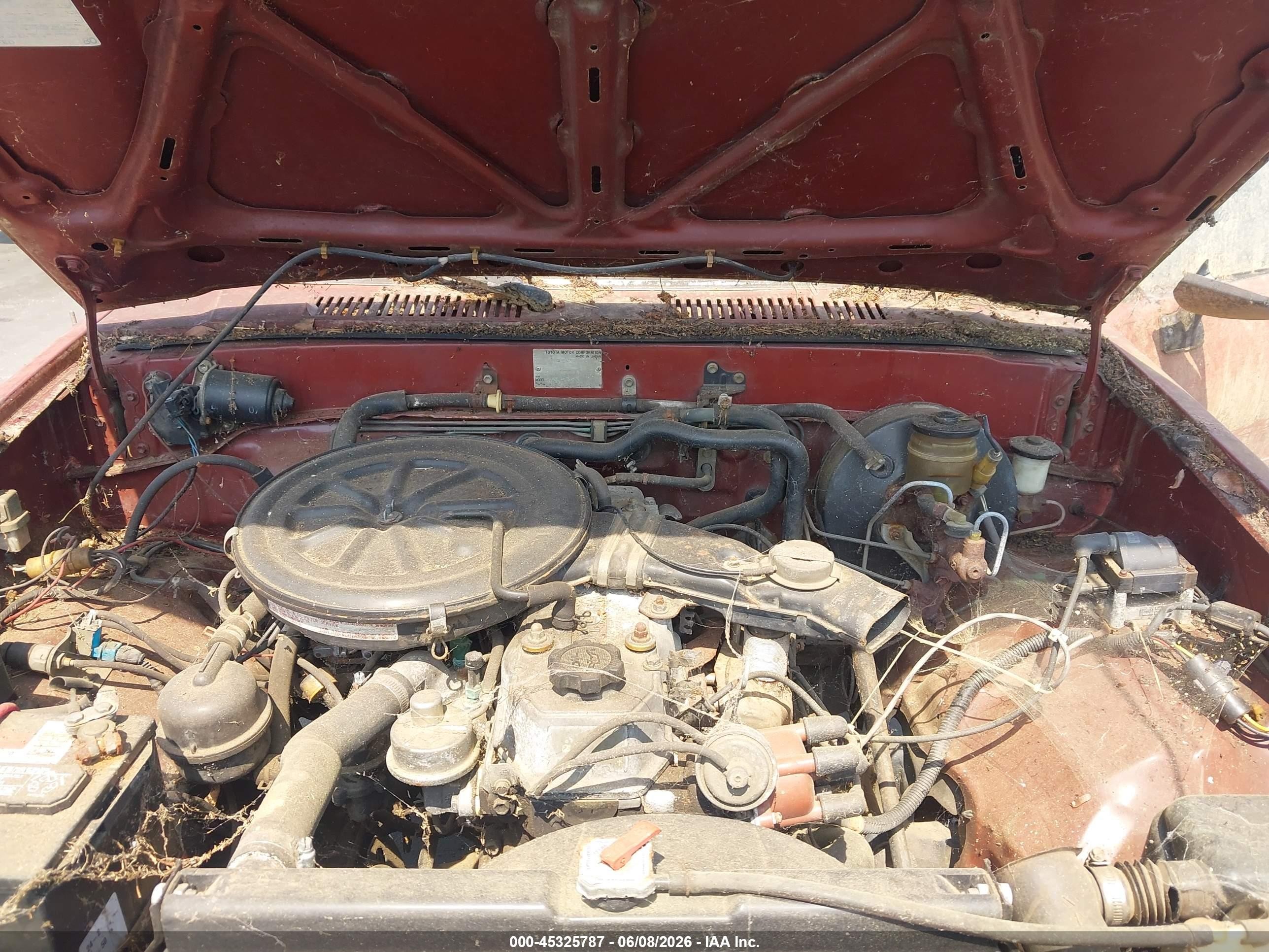 1986 Toyota Pickup 1/2 Ton Rn50 Red vin: JT4RN50R5G0150152