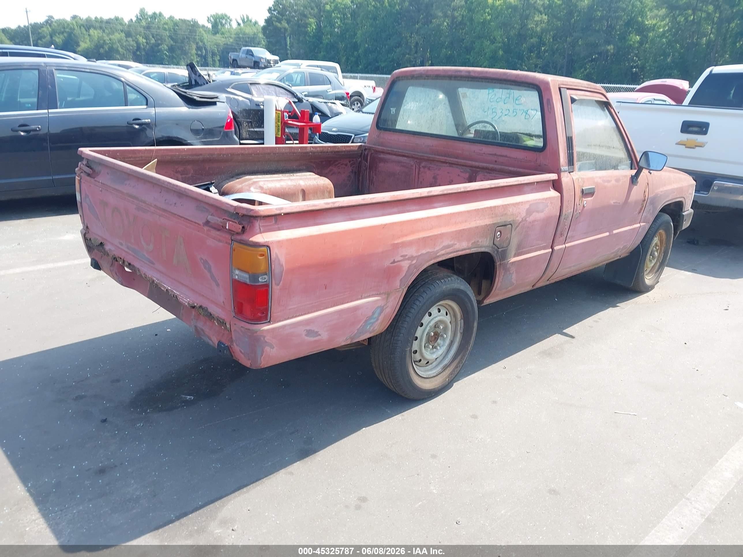 1986 Toyota Pickup 1/2 Ton Rn50 Red vin: JT4RN50R5G0150152