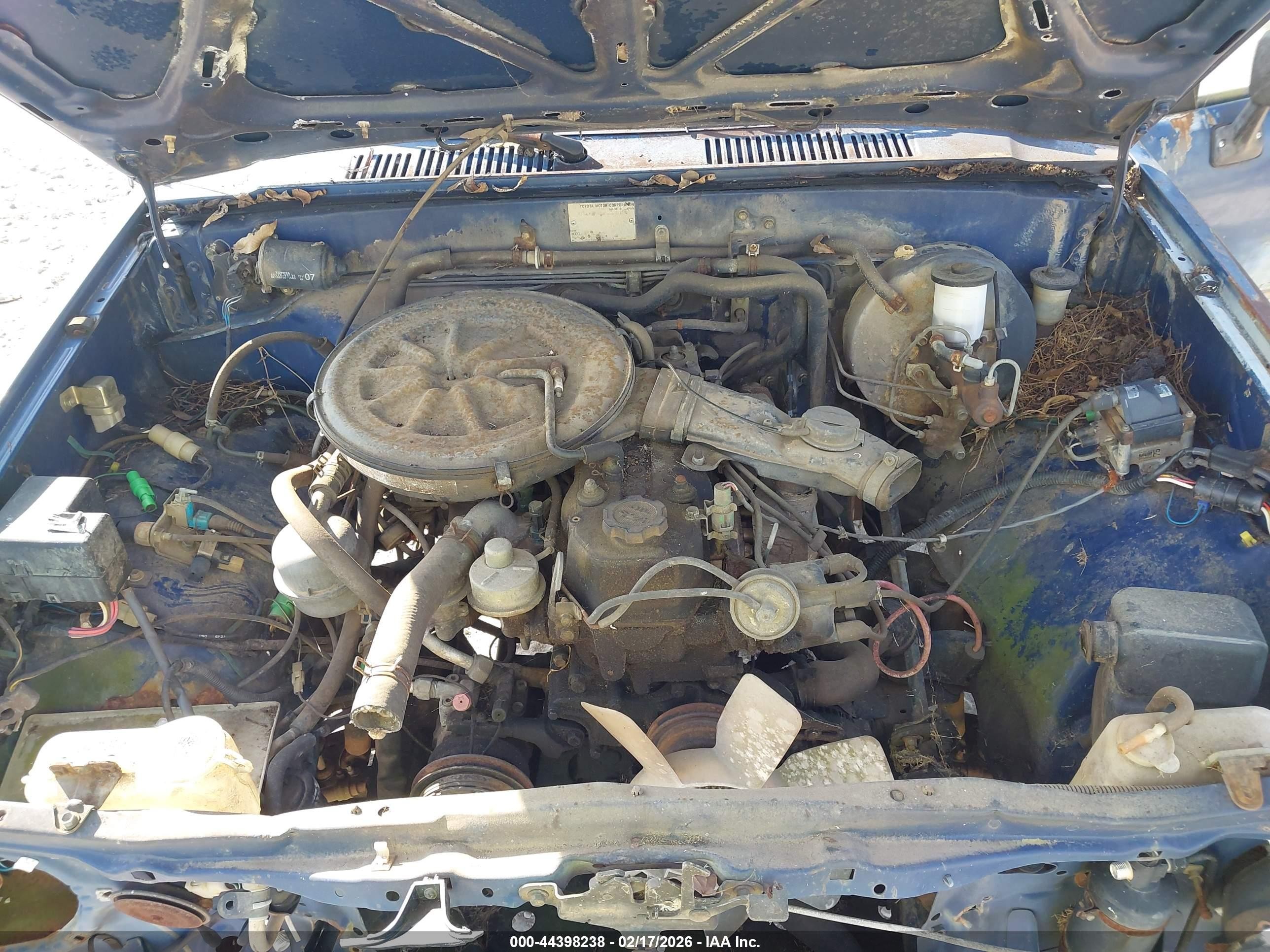 1986 Toyota Pickup 1/2 Ton Rn50 Blue vin: JT4RN50R6G0201223