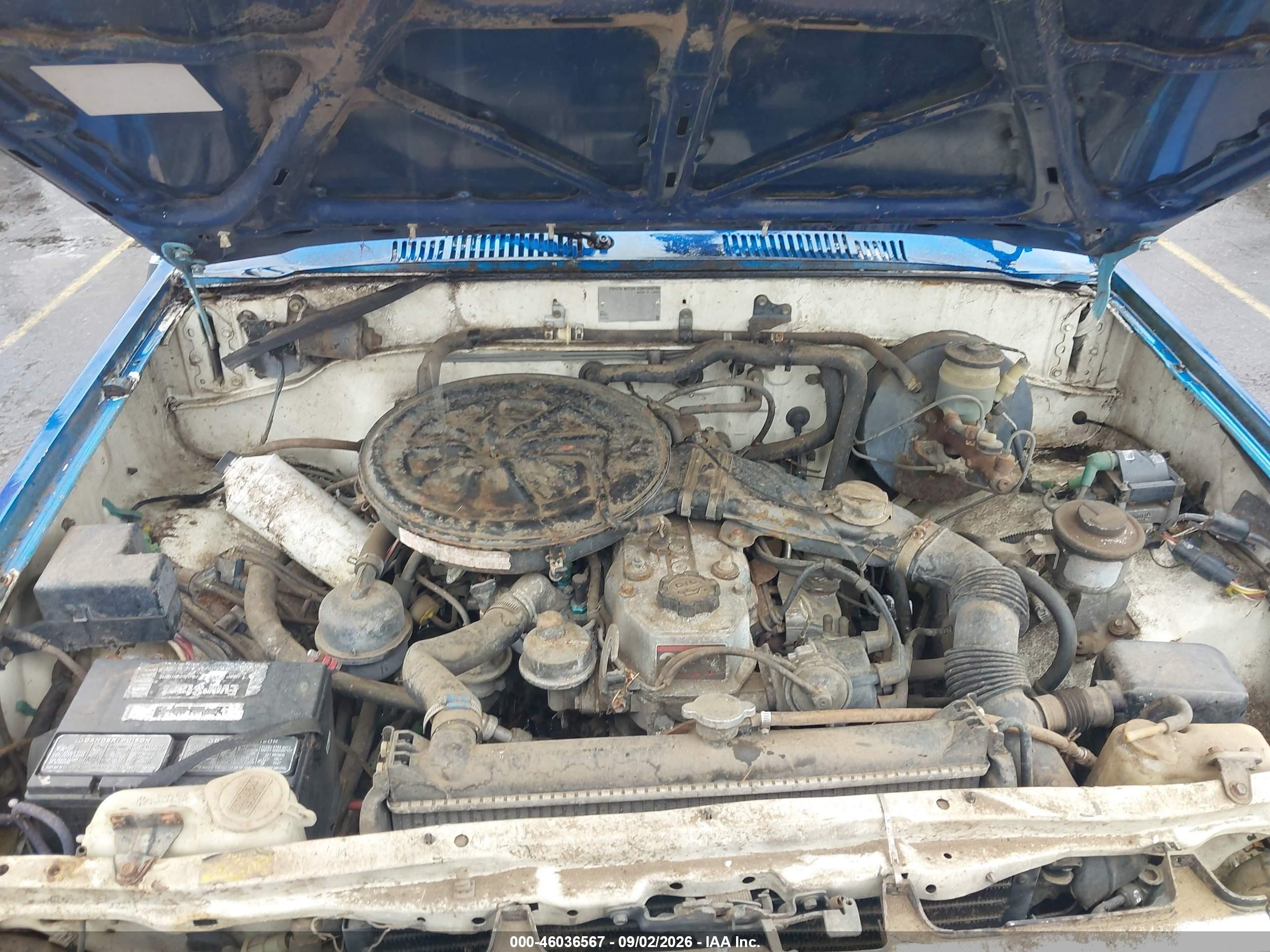 1987 Toyota Pickup 1/2 Ton Rn50 Blue vin: JT4RN50R6H0307916