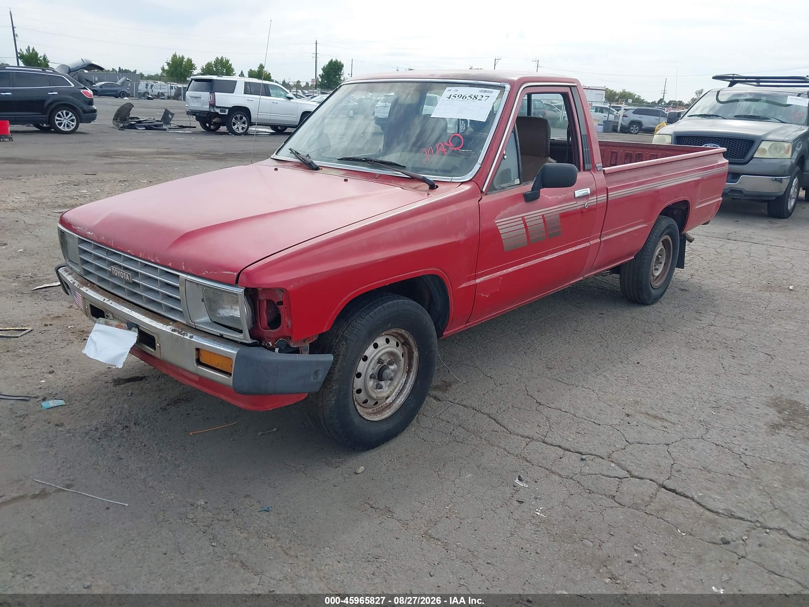 1986 Toyota Pickup 1 Ton Long Bed Rn55 Red vin: JT4RN55E2G0175533