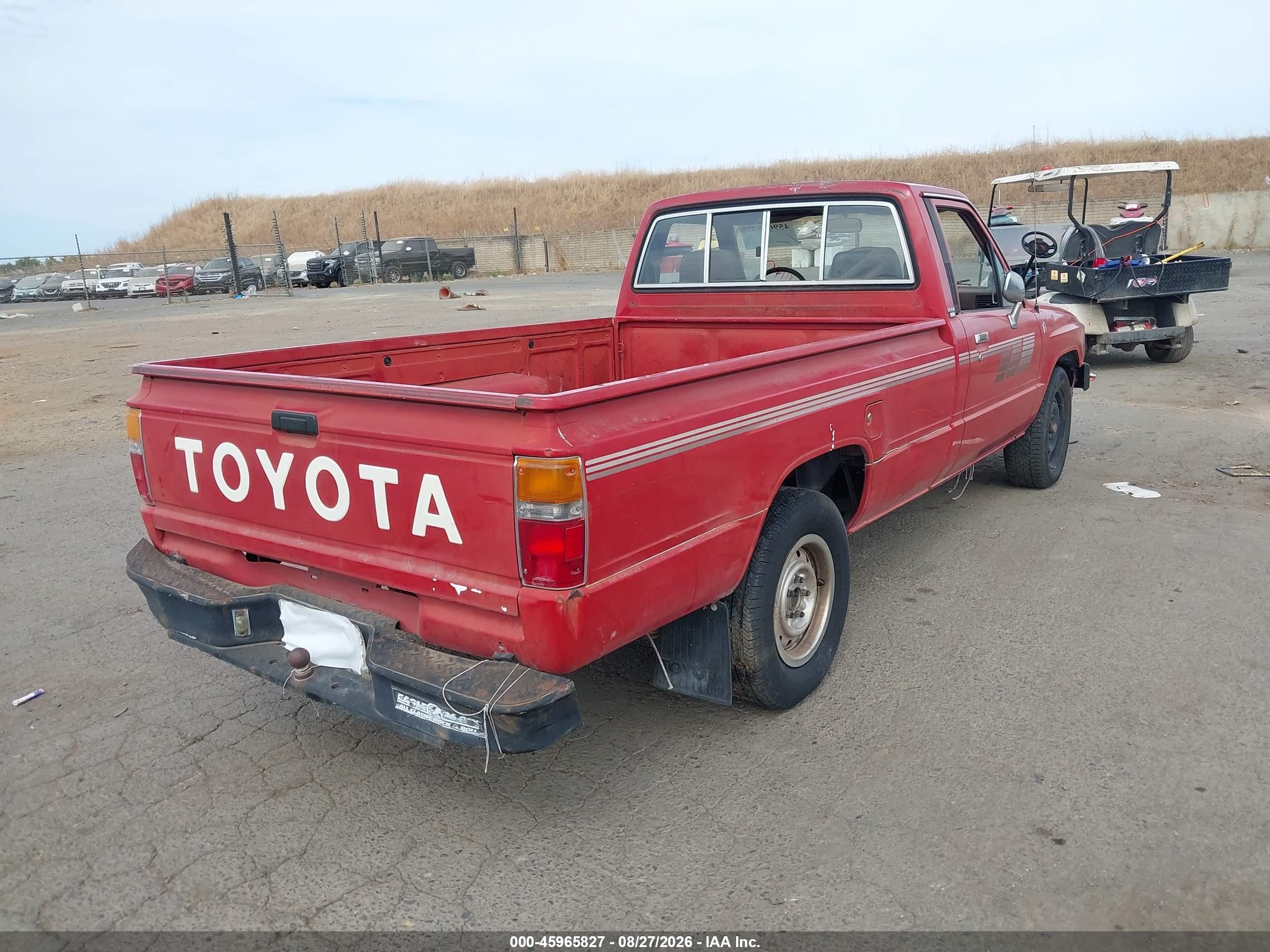 1986 Toyota Pickup 1 Ton Long Bed Rn55 Red vin: JT4RN55E2G0175533