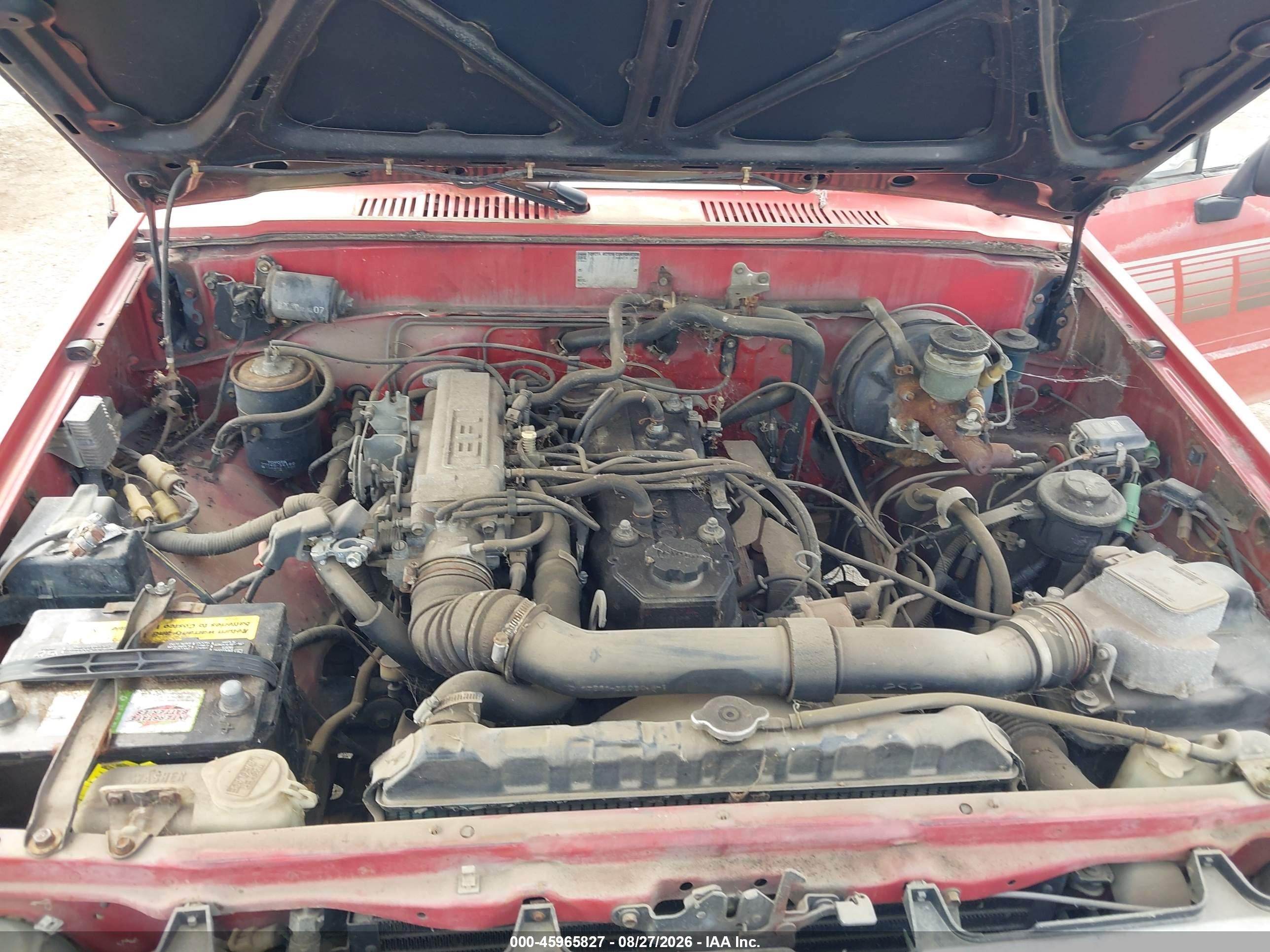 1986 Toyota Pickup 1 Ton Long Bed Rn55 Red vin: JT4RN55E2G0175533