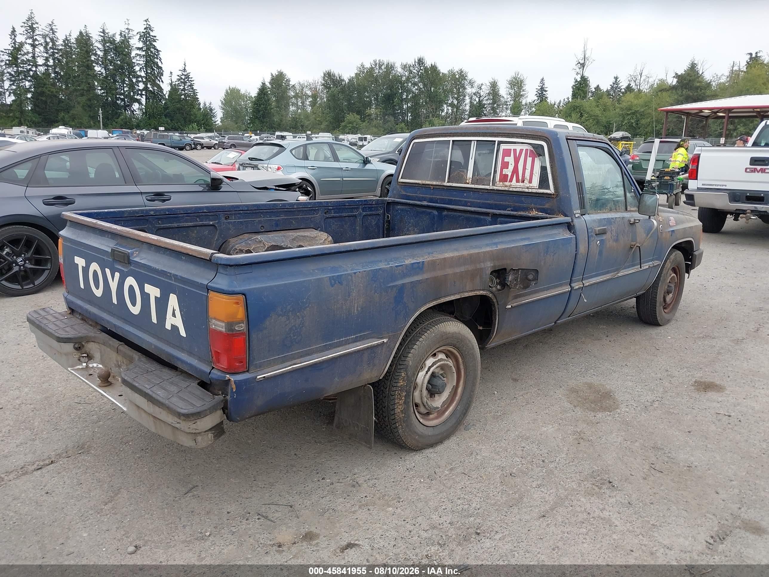1986 Toyota Pickup 1 Ton Long Bed Rn55 Синий vin: JT4RN55E4G0195699