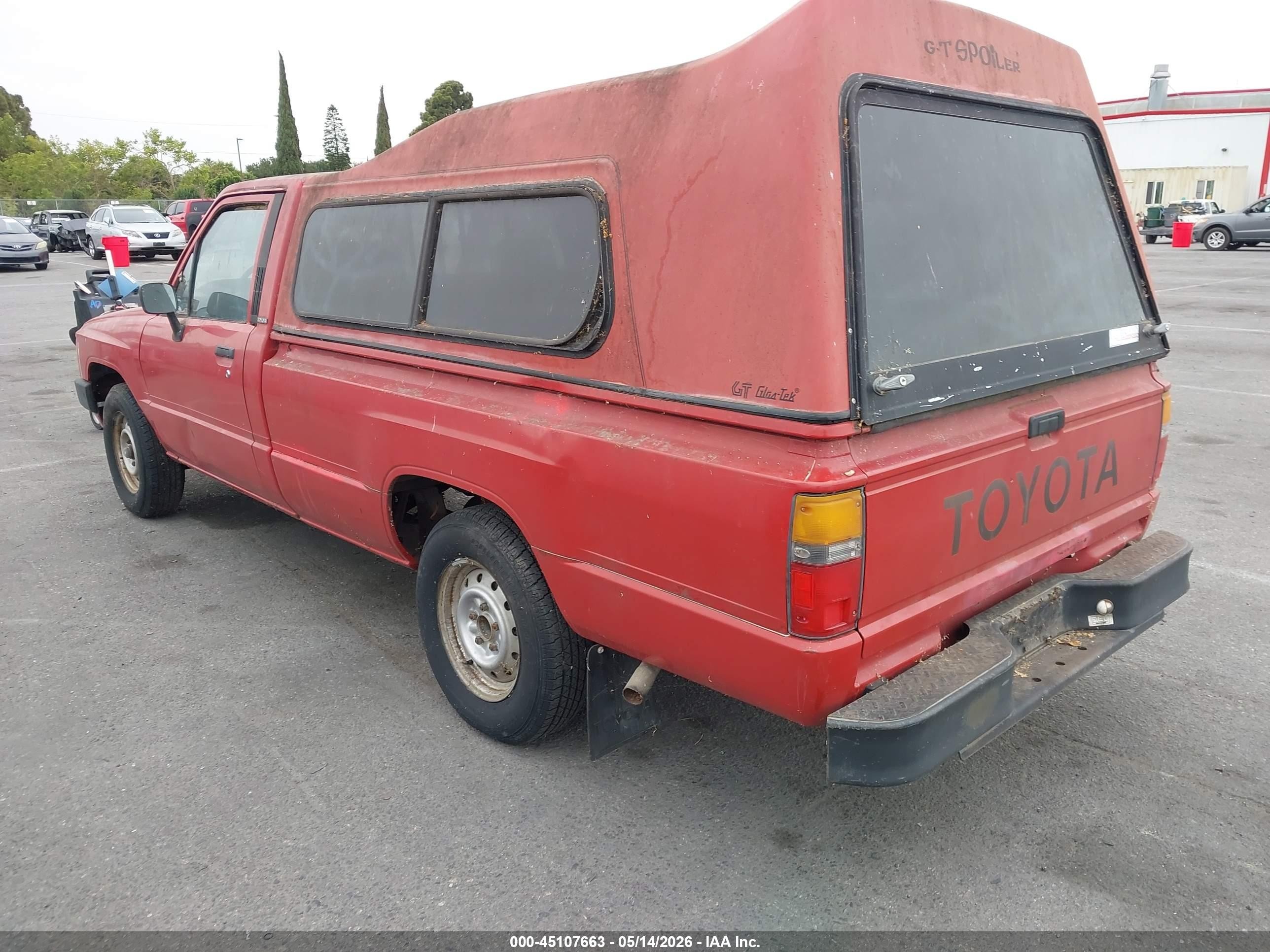 1986 Toyota Pickup 1/2 Ton Rn55 Red vin: JT4RN55R5G0222959
