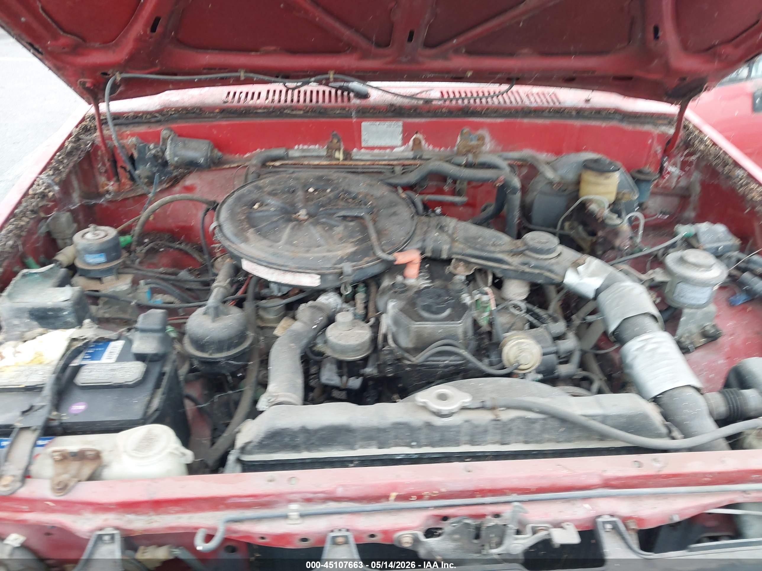 1986 Toyota Pickup 1/2 Ton Rn55 Red vin: JT4RN55R5G0222959