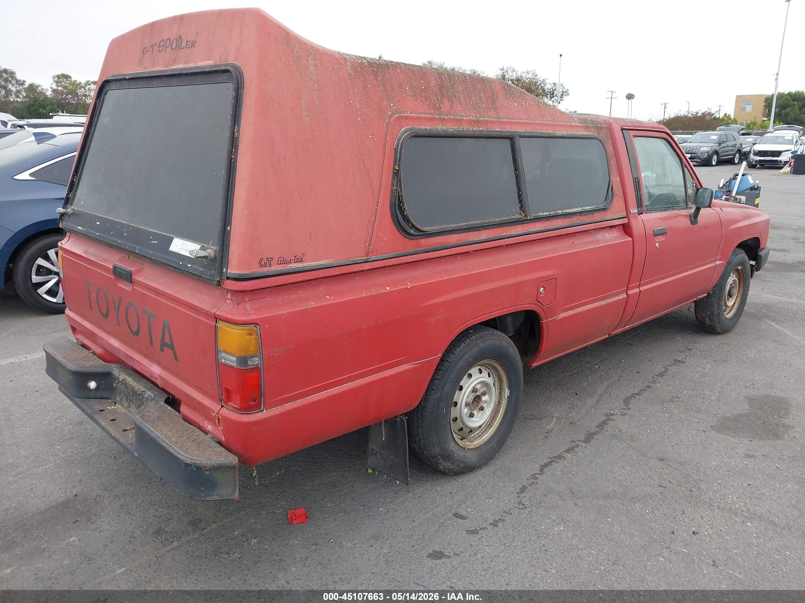 1986 Toyota Pickup 1/2 Ton Rn55 Red vin: JT4RN55R5G0222959