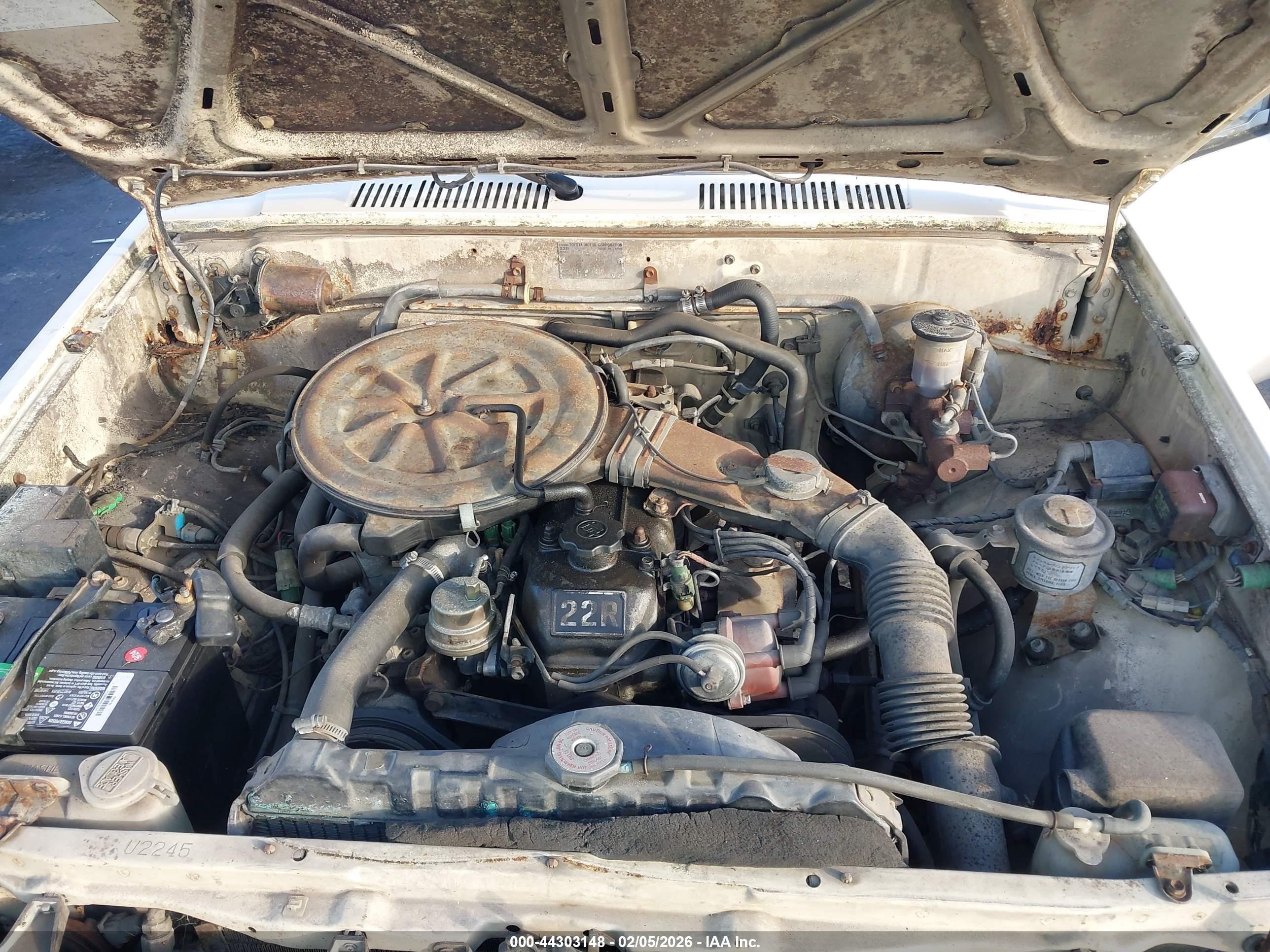 1984 Toyota Pickup Xtracab Rn56 Dlx White vin: JT4RN56D6E5014933