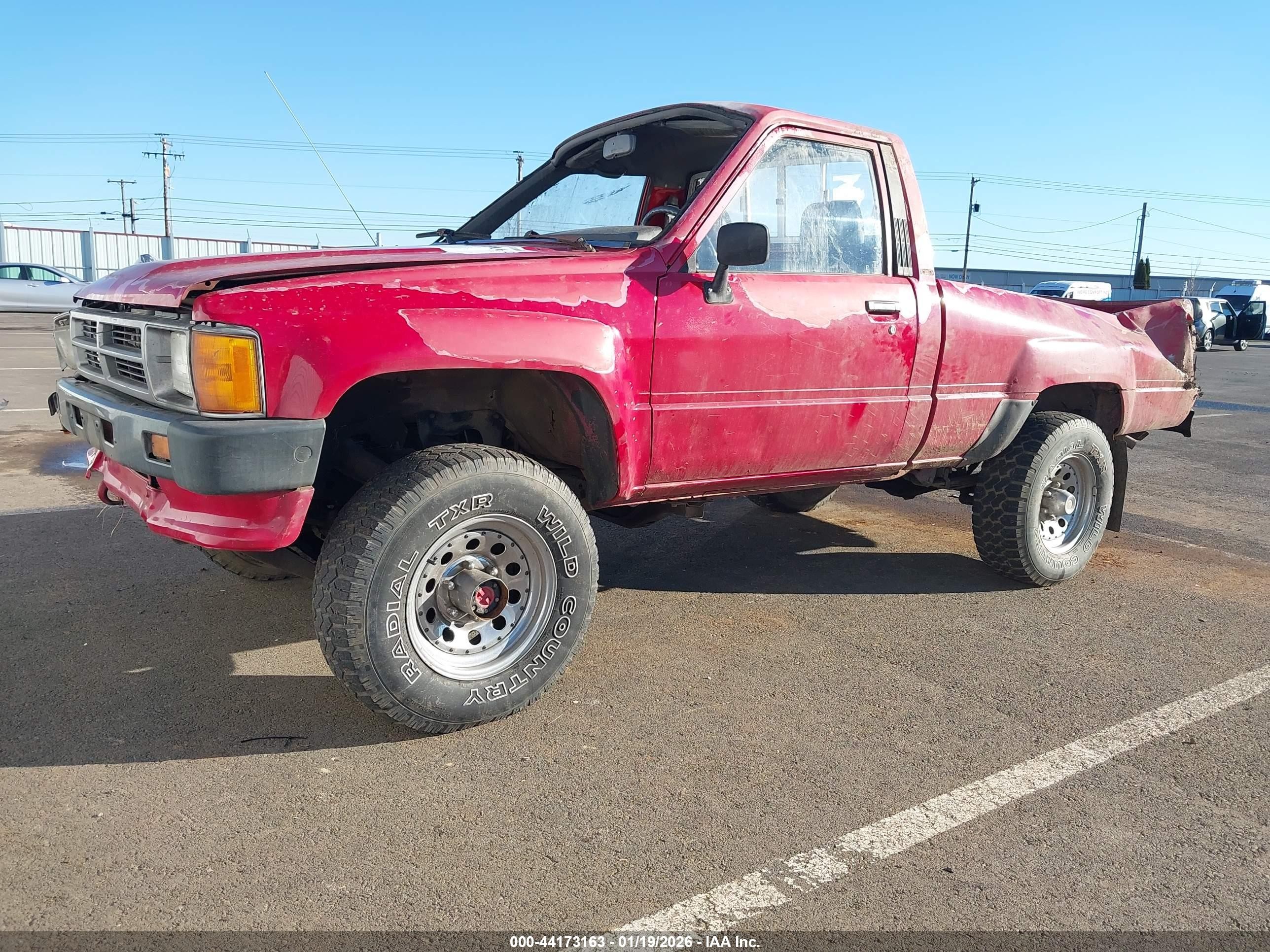 1987 Toyota Pickup Rn63 Std Red vin: JT4RN63R0H0131270