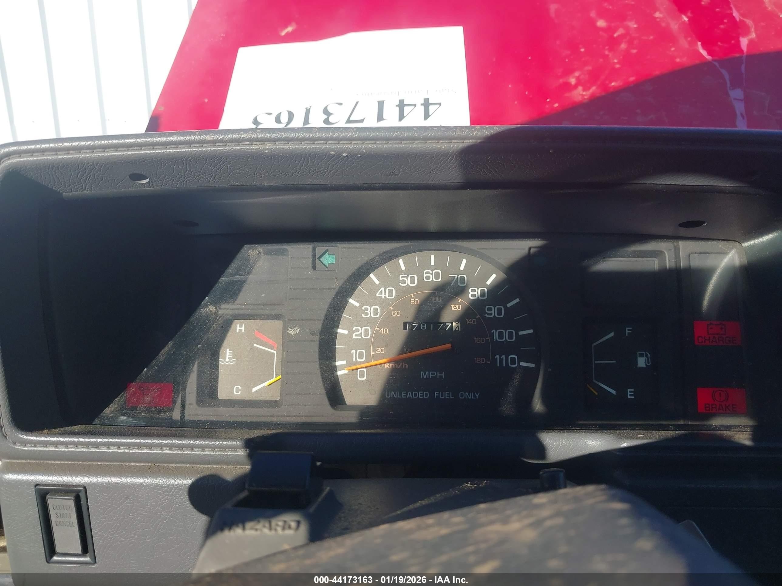 1987 Toyota Pickup Rn63 Std Red vin: JT4RN63R0H0131270