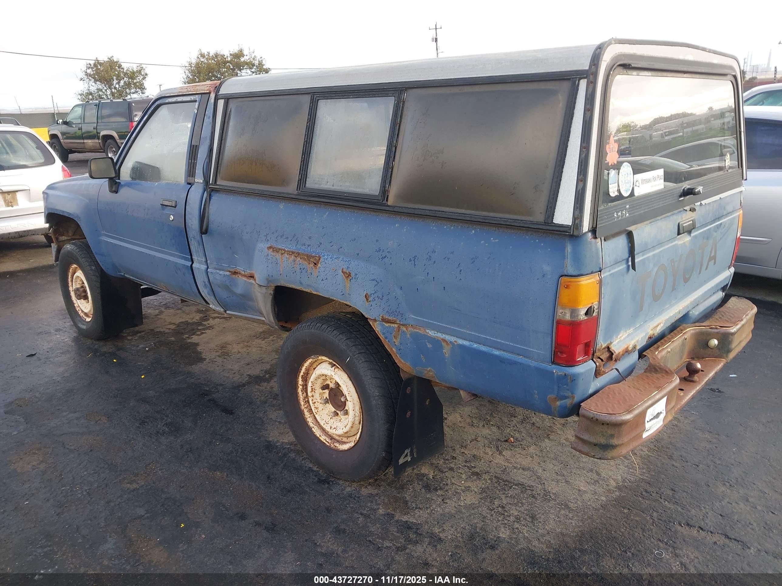 1987 Toyota Pickup Rn63 Std Blue vin: JT4RN63R2H0102014