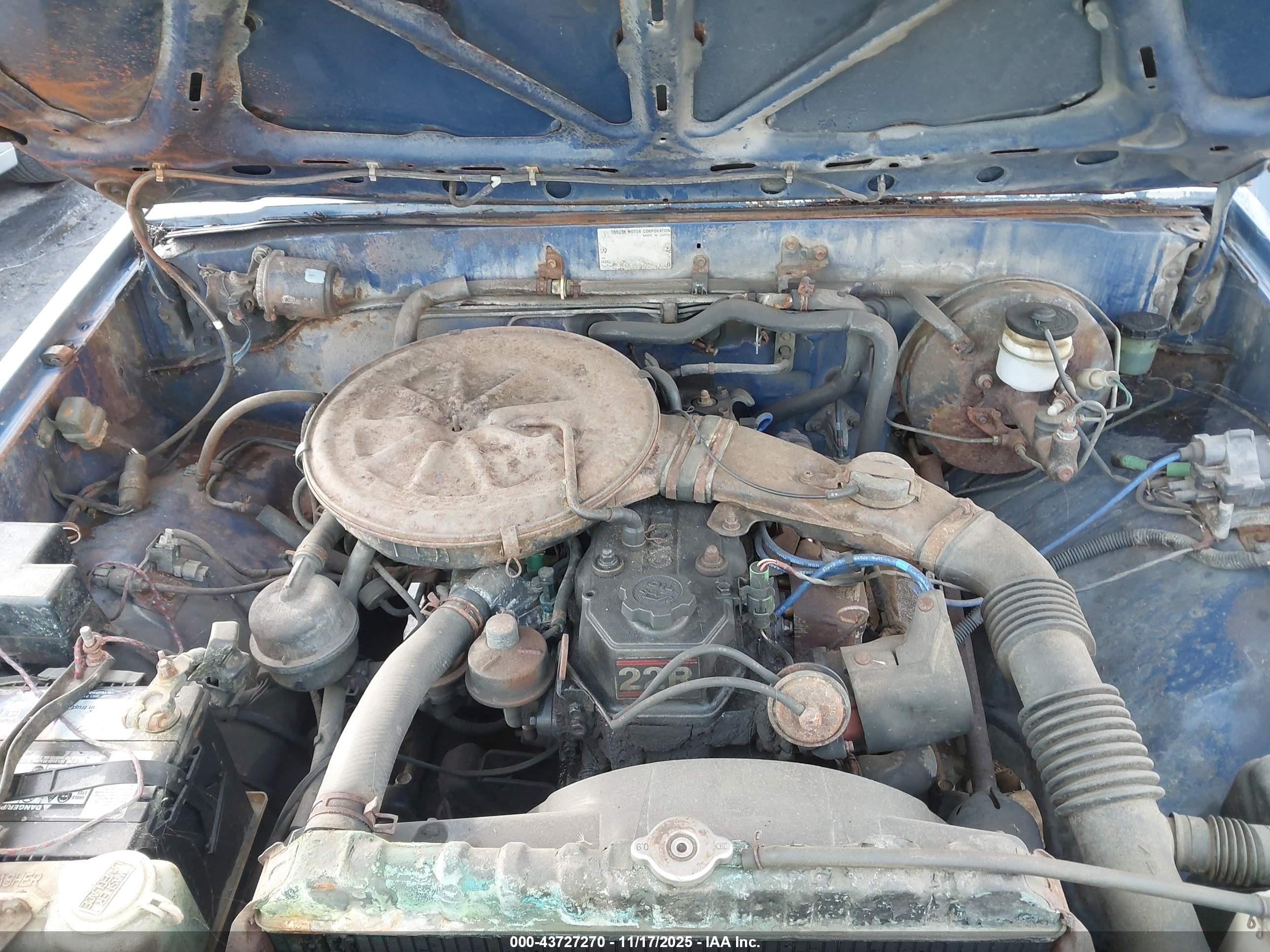 1987 Toyota Pickup Rn63 Std Blue vin: JT4RN63R2H0102014
