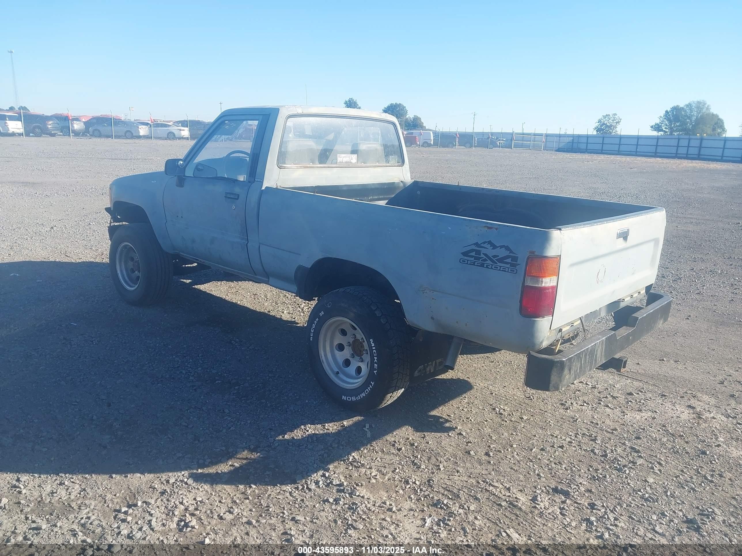 1987 Toyota Pickup Rn63 Std Gray vin: JT4RN63R9H0132370
