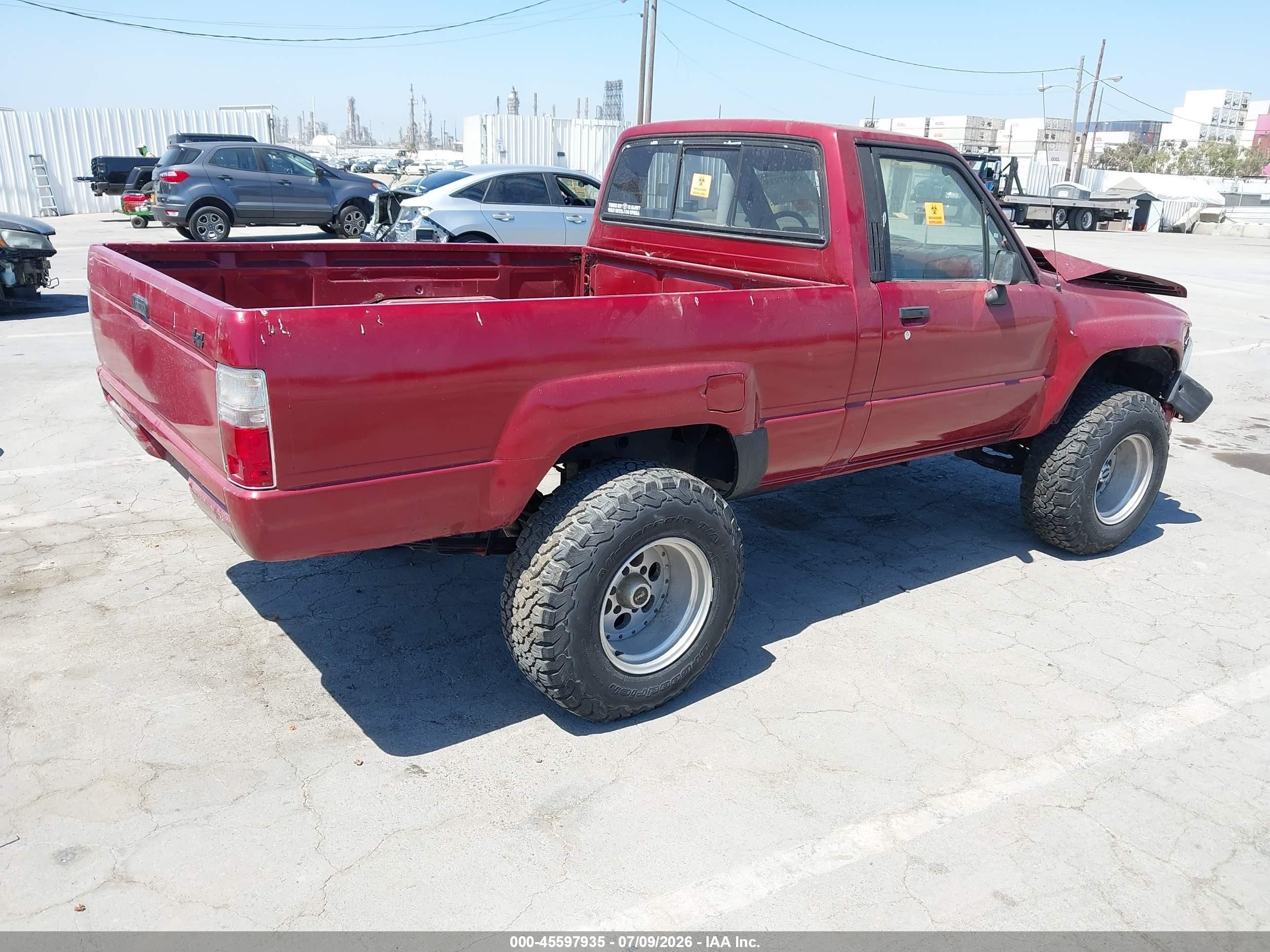 1988 Toyota Pickup Rn63 Sr5 Темно-бордовый vin: JT4RN63S6J5035638