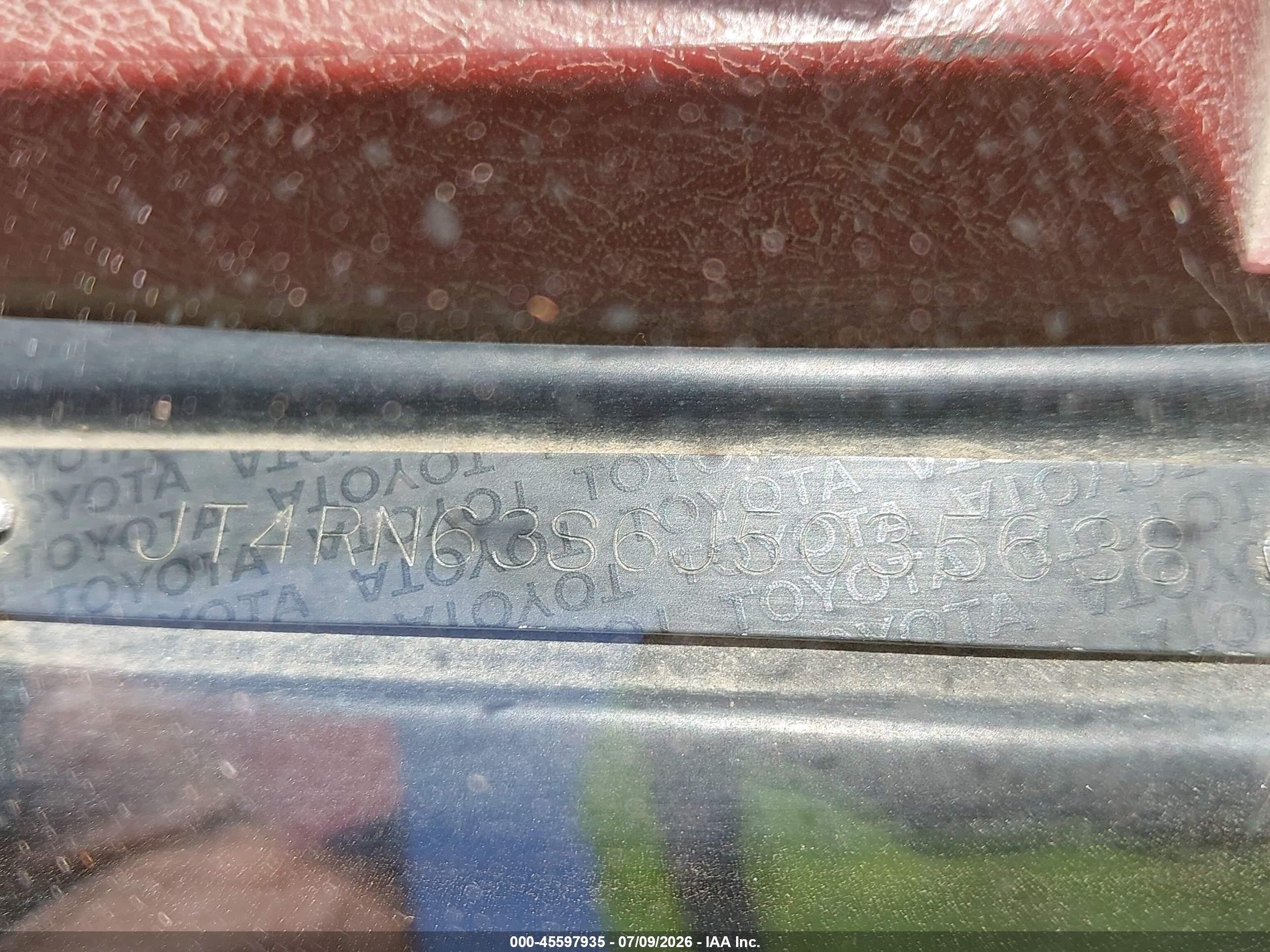 1988 Toyota Pickup Rn63 Sr5 Темно-бордовый vin: JT4RN63S6J5035638