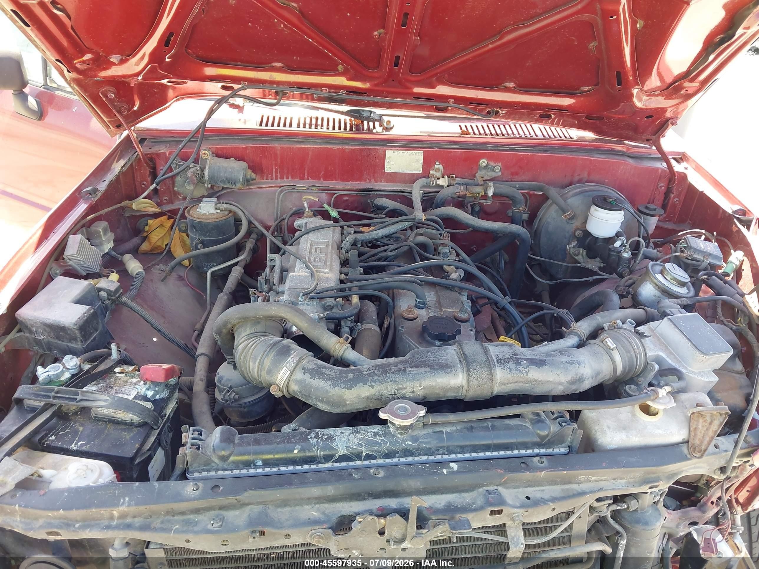 1988 Toyota Pickup Rn63 Sr5 Темно-бордовый vin: JT4RN63S6J5035638
