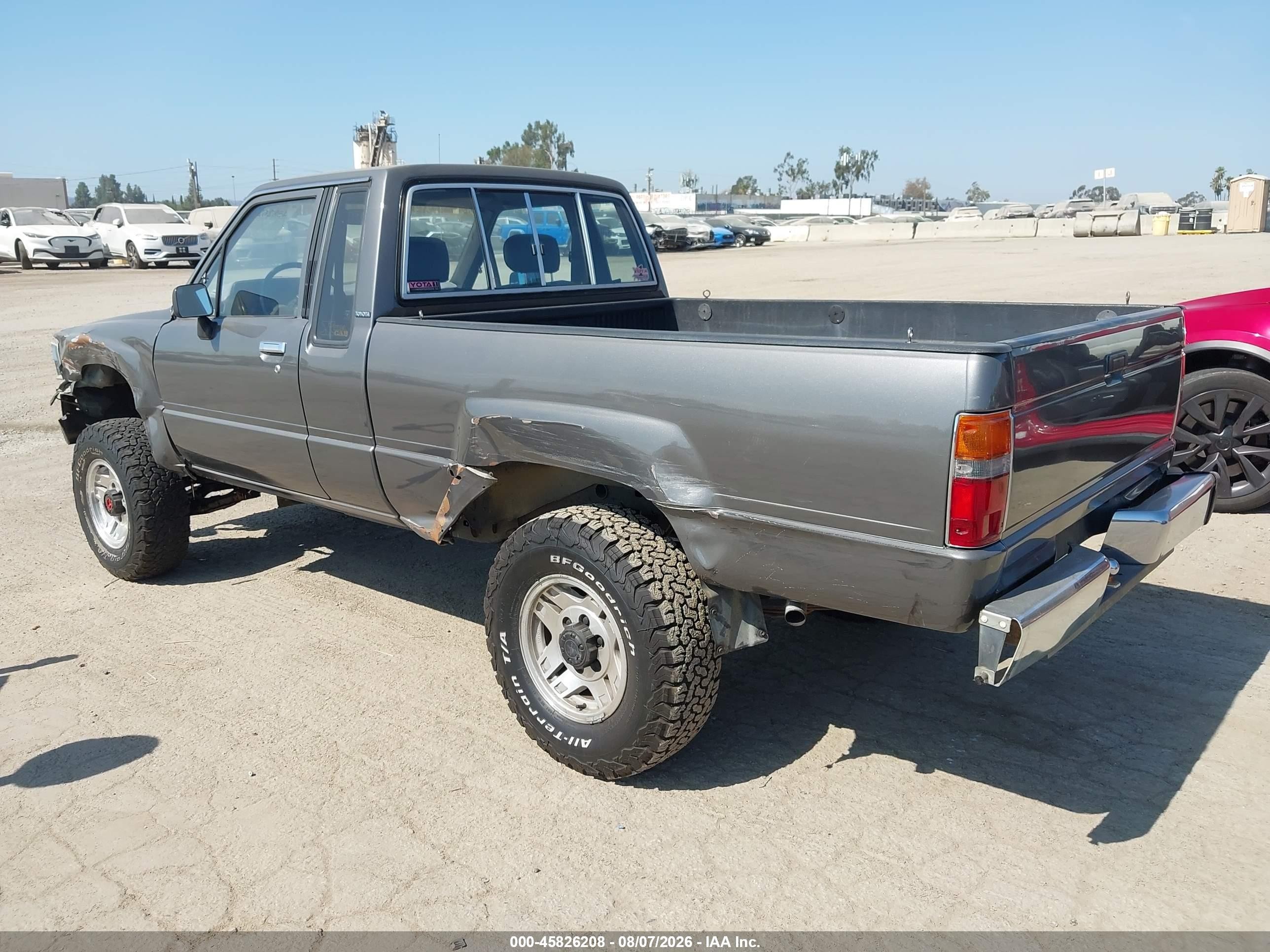 1987 Toyota Pickup Xtracab Rn67 Dlx Gray vin: JT4RN67D6H5072422