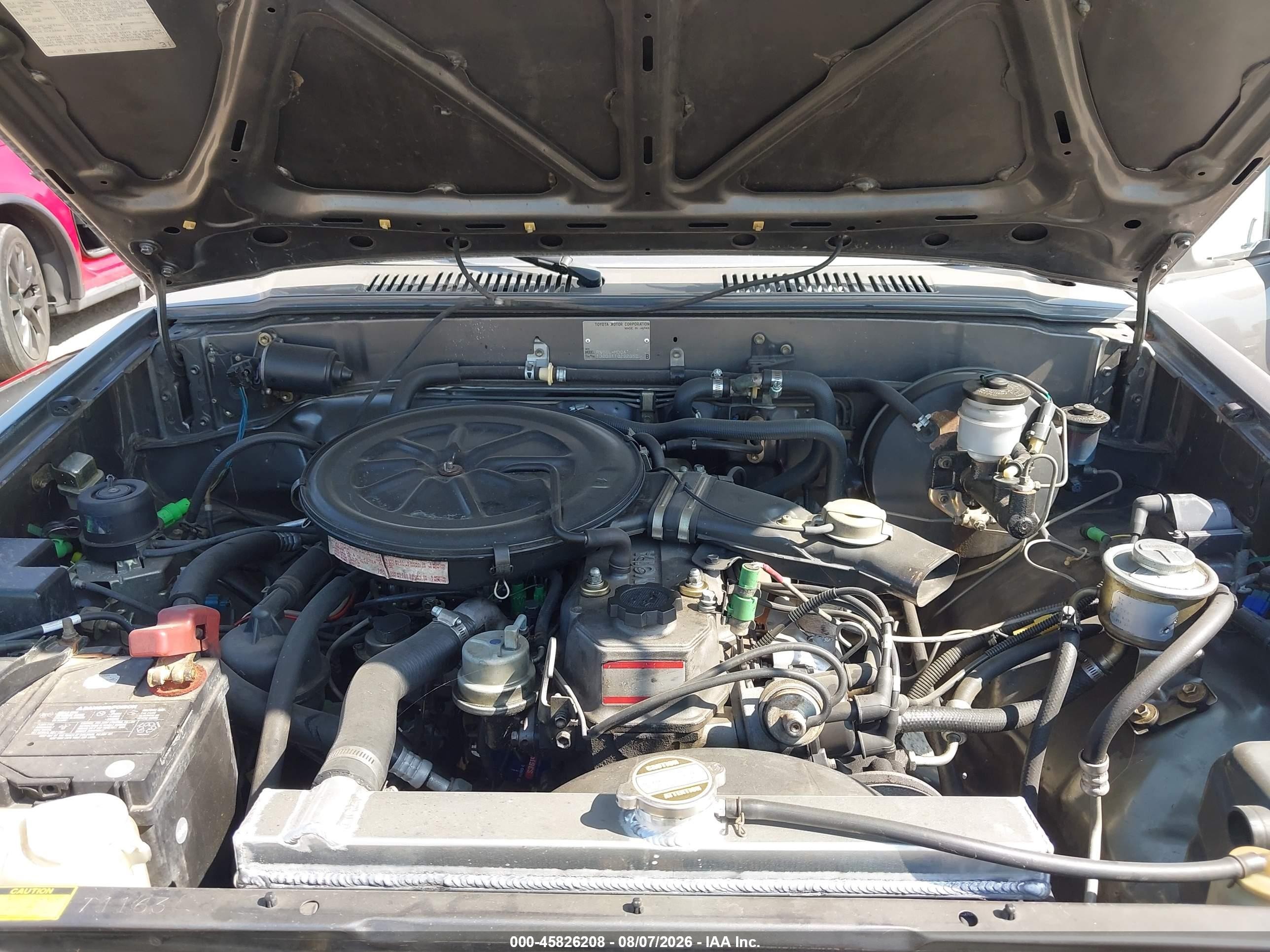 1987 Toyota Pickup Xtracab Rn67 Dlx Gray vin: JT4RN67D6H5072422