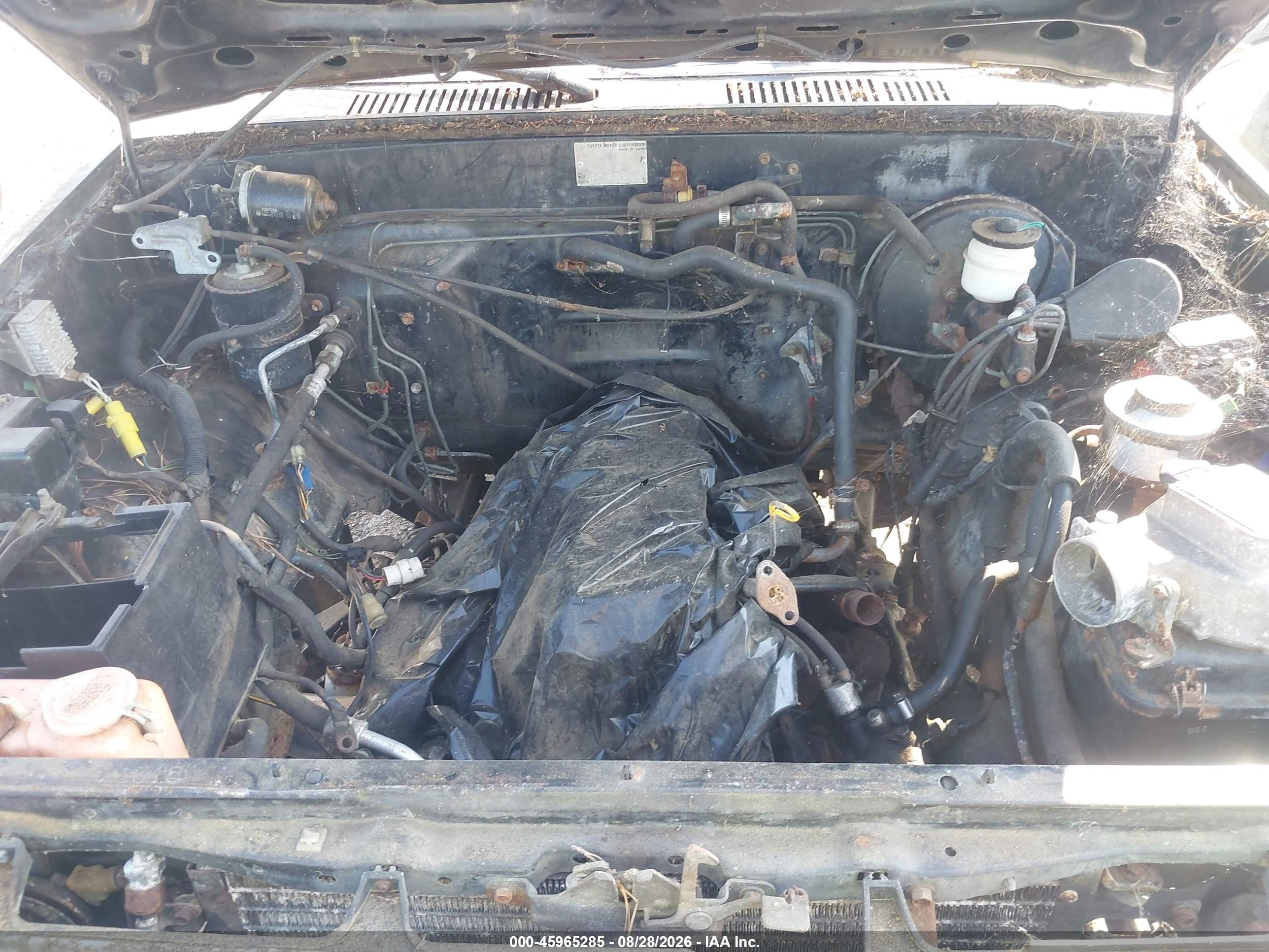 1987 Toyota Pickup Xtracab Rn67 Dlx Black vin: JT4RN67P6H5085441