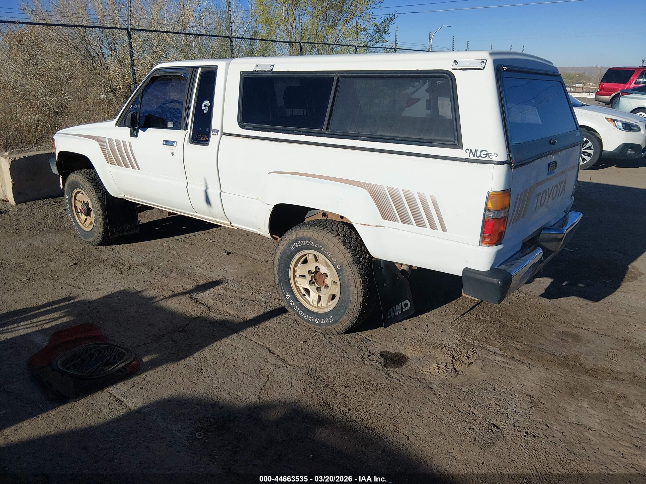 1988 Toyota Pickup Xtracab Rn67 Sr5 White vin: JT4RN67S5J5090964