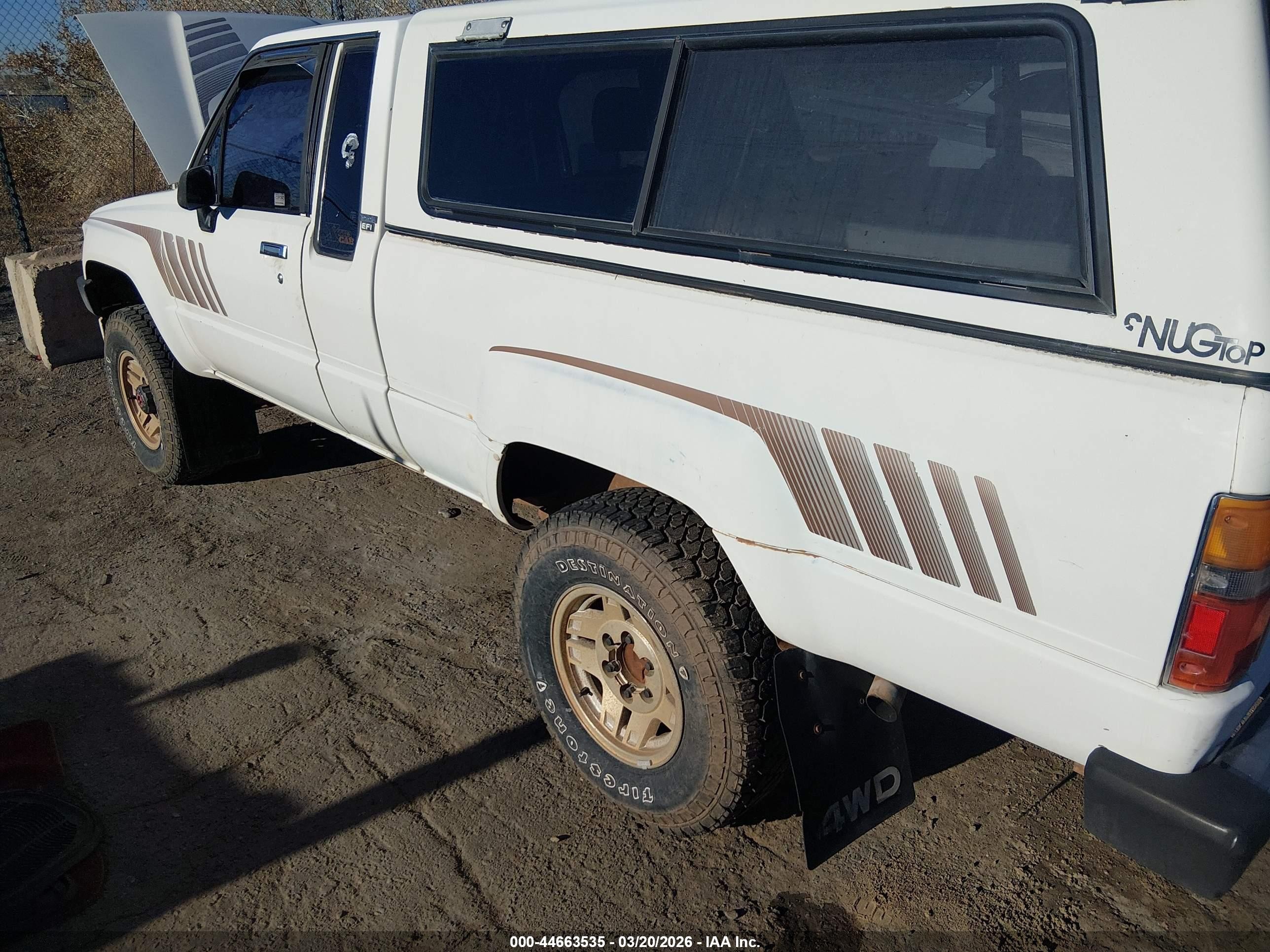 1988 Toyota Pickup Xtracab Rn67 Sr5 White vin: JT4RN67S5J5090964