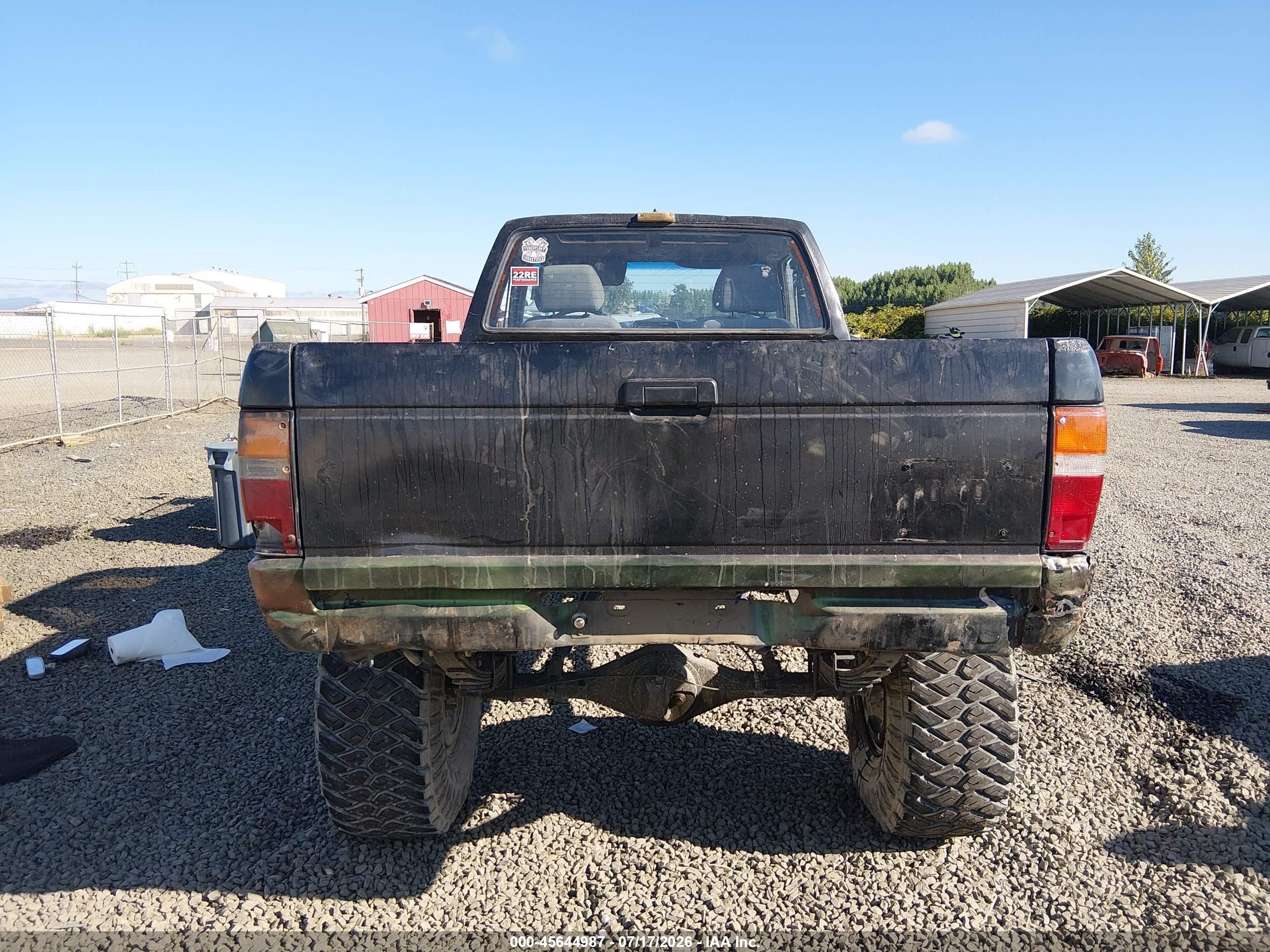 1986 Toyota Pickup Xtracab Rn66 Sr5 Black vin: JT4RN67SXG5024290