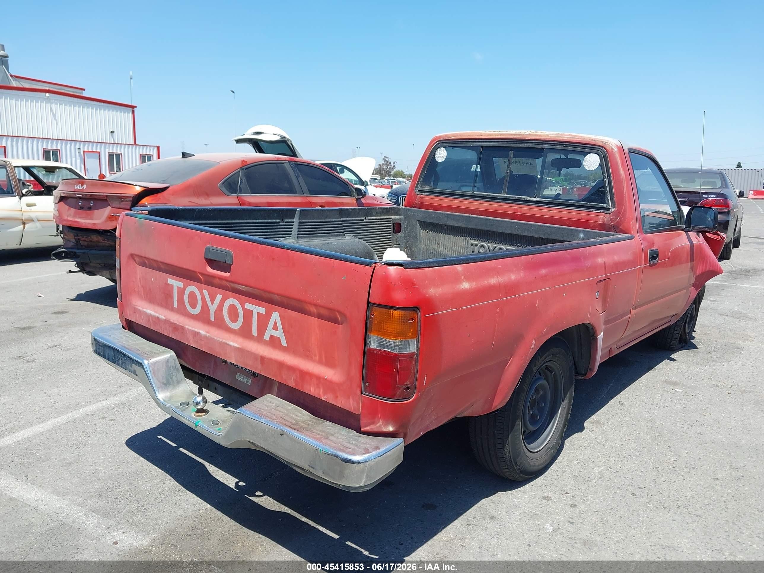 1989 Toyota Pickup 1/2 Ton Sht Wheelbase Dlx Красный vin: JT4RN81P8K0021555