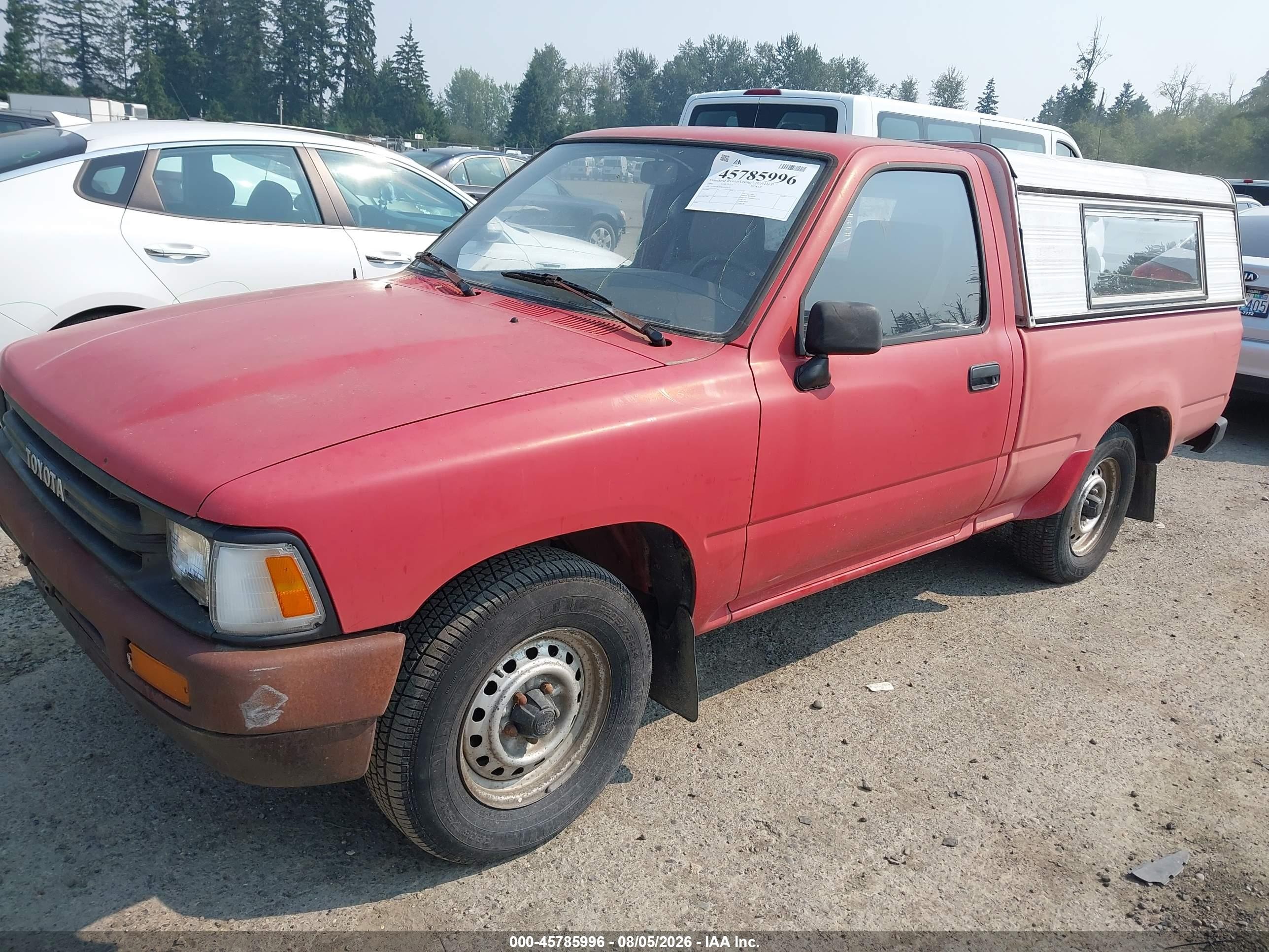 1990 Toyota Pickup 1/2 Ton Short Wheelbase Red vin: JT4RN81R4L0047072